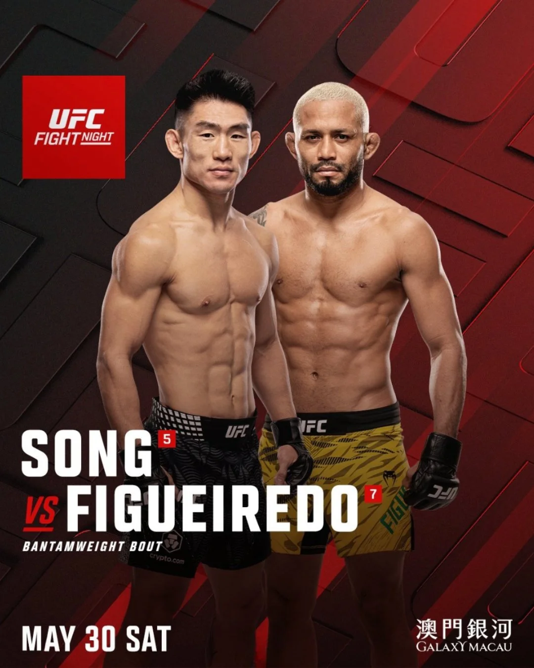 Song vs Figueiredo lands this Saturday from 9PM.⁠
UFC on screen, drinks flowing, and your Saturday night looking better already.