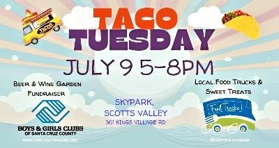Big news! @carlosbecerrasc will be hosting Karaoke tomorrow at Taco Tuesday!! 

5-8pm at Skypark 

Great food with @epocheats @therollinsnackshack @s.c._eatery @sauceyz 

Beer and wine sales benefitting @bgcscc 

Tacos, ice cream, beer &amp; wine &am