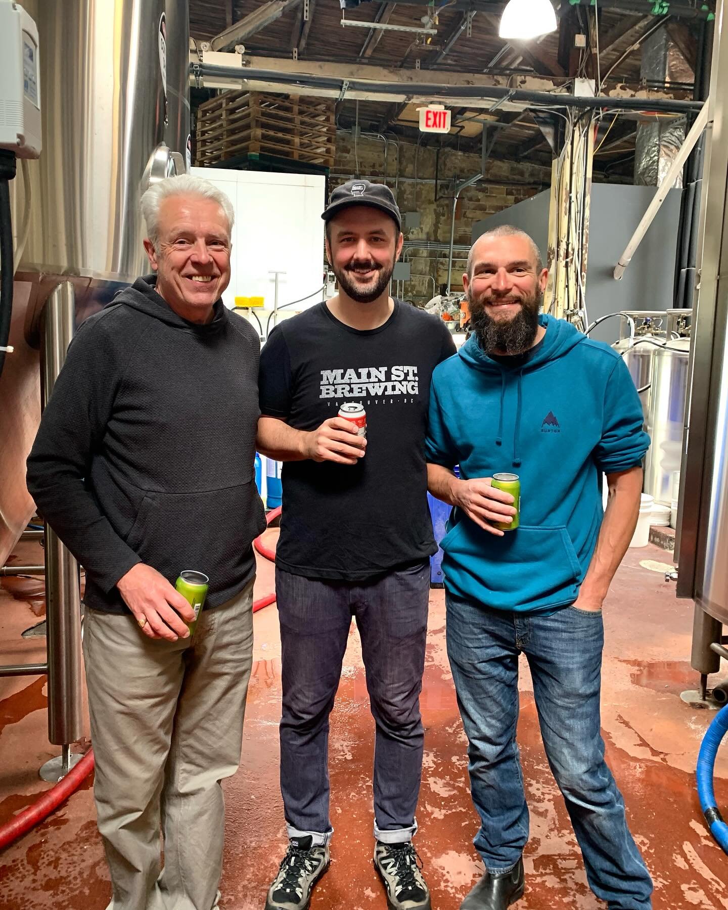 ASSEMBLE THE TROOP(ER)S

The boys were back in town today &mdash; that&rsquo;s a few of of our former back of house fellas Bill Riley, Big Joe Ross and Alex Beilby-Tipping, from left to right &mdash; to help us brew up a new spin on our Kingpin Hazy 