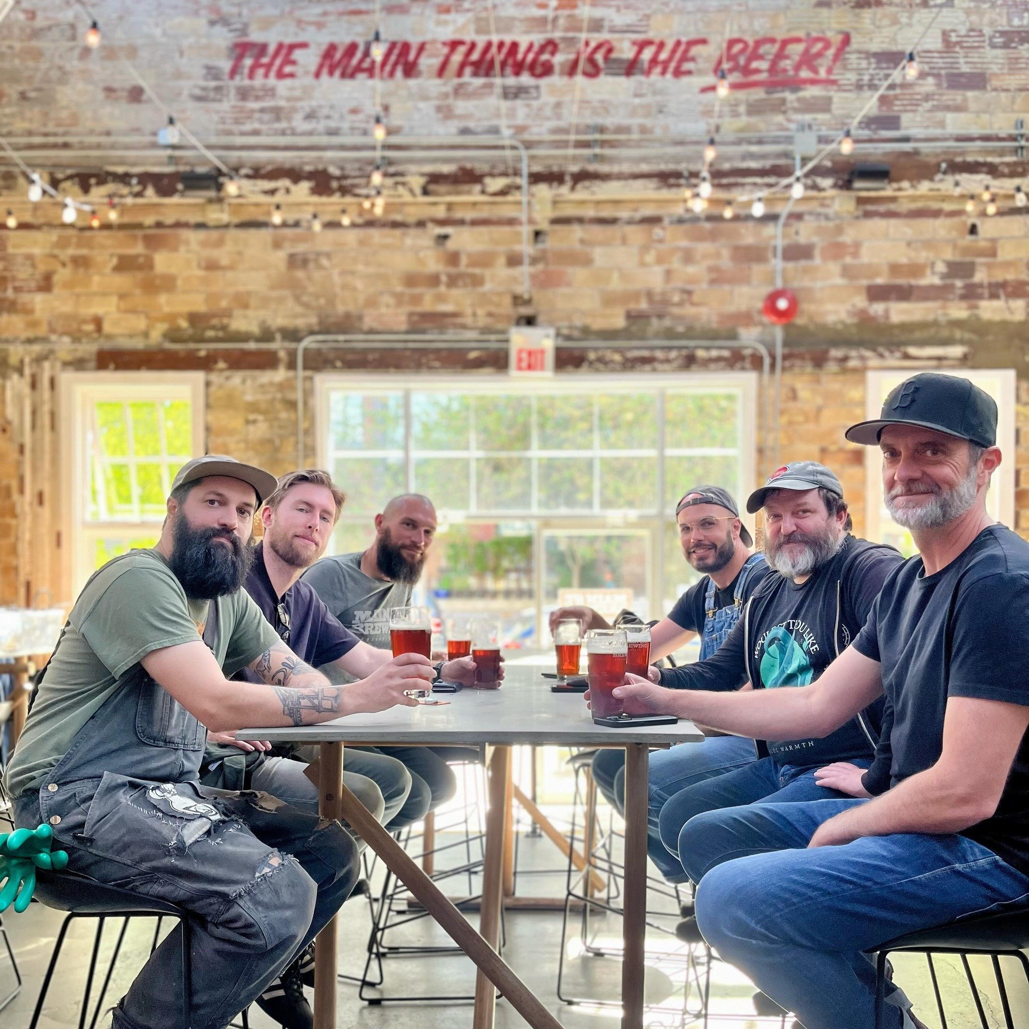 BREW CREW REUNION

A virtual who&rsquo;s who of who&rsquo;s brewed down on Main St. over the past ten years were back in the house yesterday to help us fire up a tenth-anniversary batch of the very first beer we brewed way back in the day &mdash; our