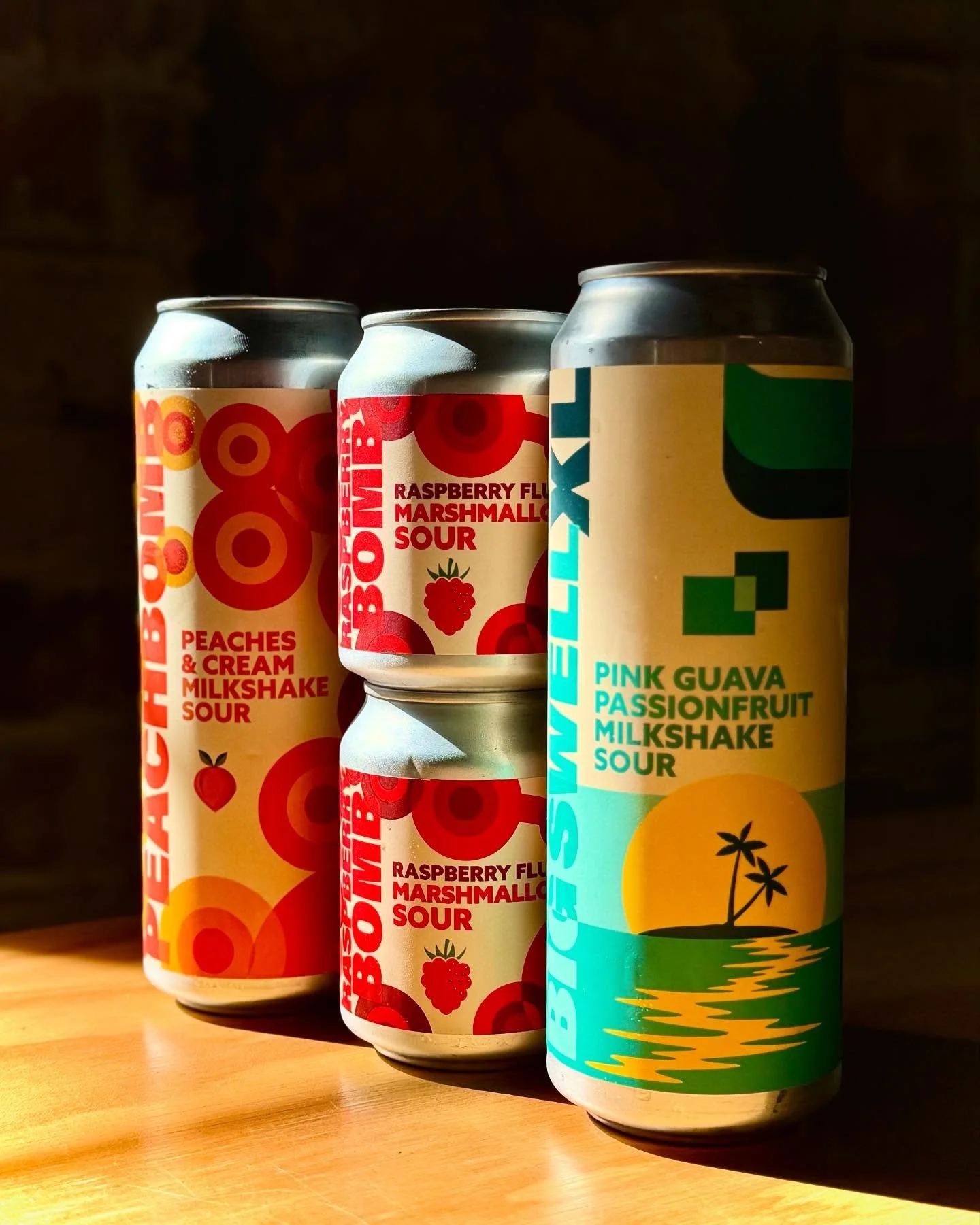 SWEET ON SOURS?

Then good news &mdash; TODAY&rsquo;s YOUR DAY!

One tasty trio in the spotlight today for #sourbeerday : Our 568-mL PEACHBOMB Peaches &amp; Cream and BIG SWELL XL Hula Hula Pink Guava Passionfruit Milkshake Sours and our oh-so-cyuuuu