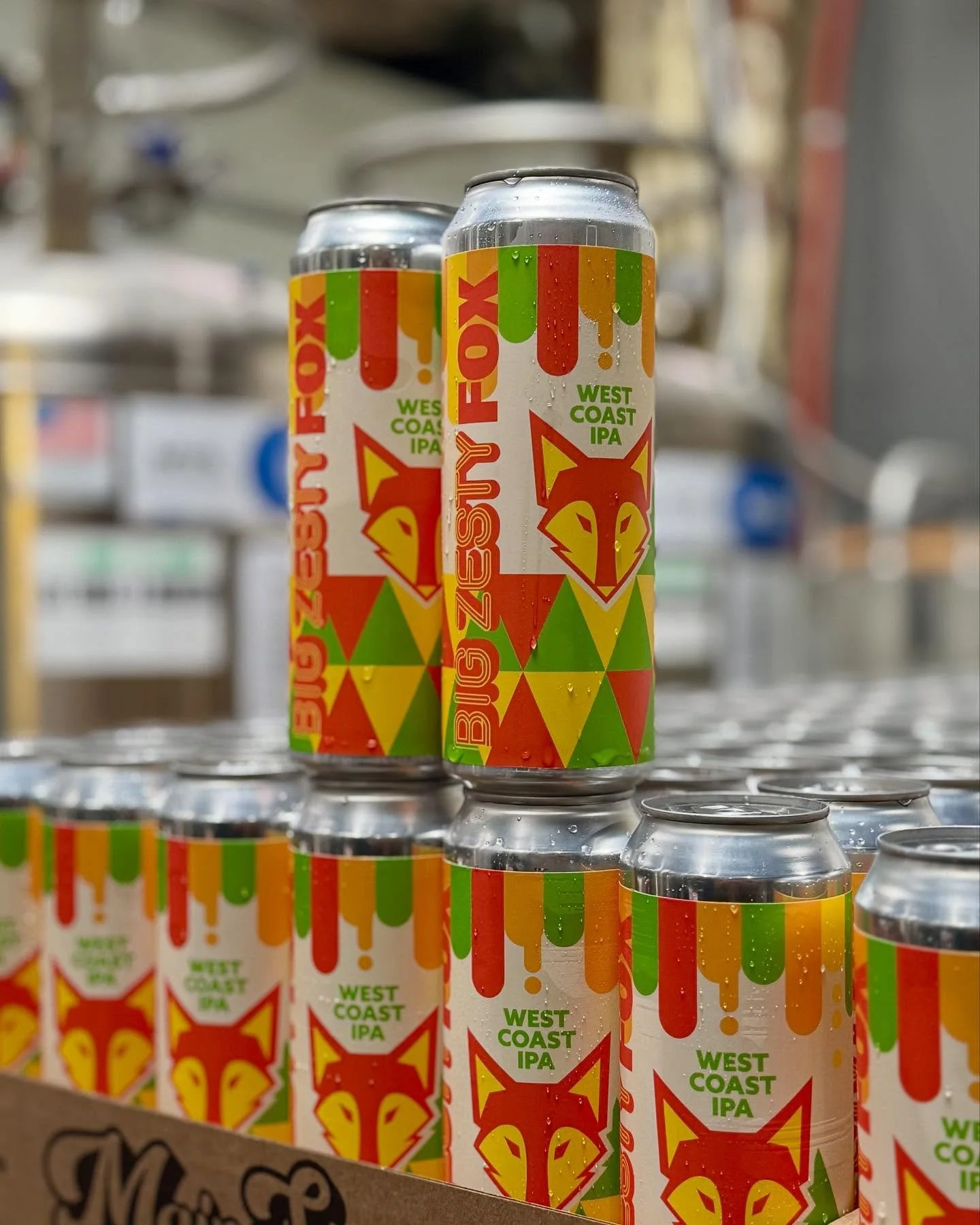 FOX ON THE &rsquo;RUN

A BIG ZESTY FOX, in fact.

Fresh off a canning run and into your paws soon: our BIG ZESTY FOX West Coast IPA in a giant-sized 568-mL can available soon on tap in our tasting room, to go from our retail store next door and bette