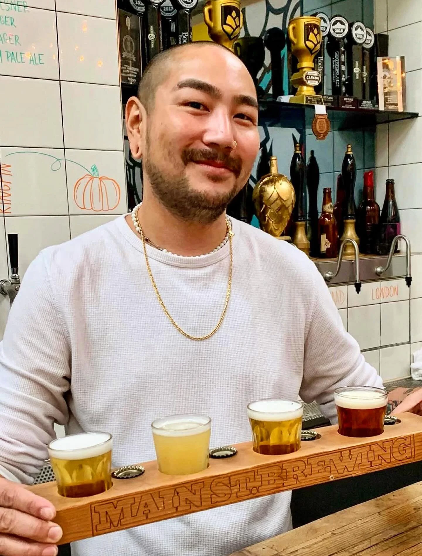 FLIGHTS OF FANCY

Can&rsquo;t decide on just ONE of our delicious brews?

Book yourself a flight. And let our tasting room captain Lucas Fuji tickle your fancy with your pick of four of our FOURTEEN beers currently available &mdash; including our NEW