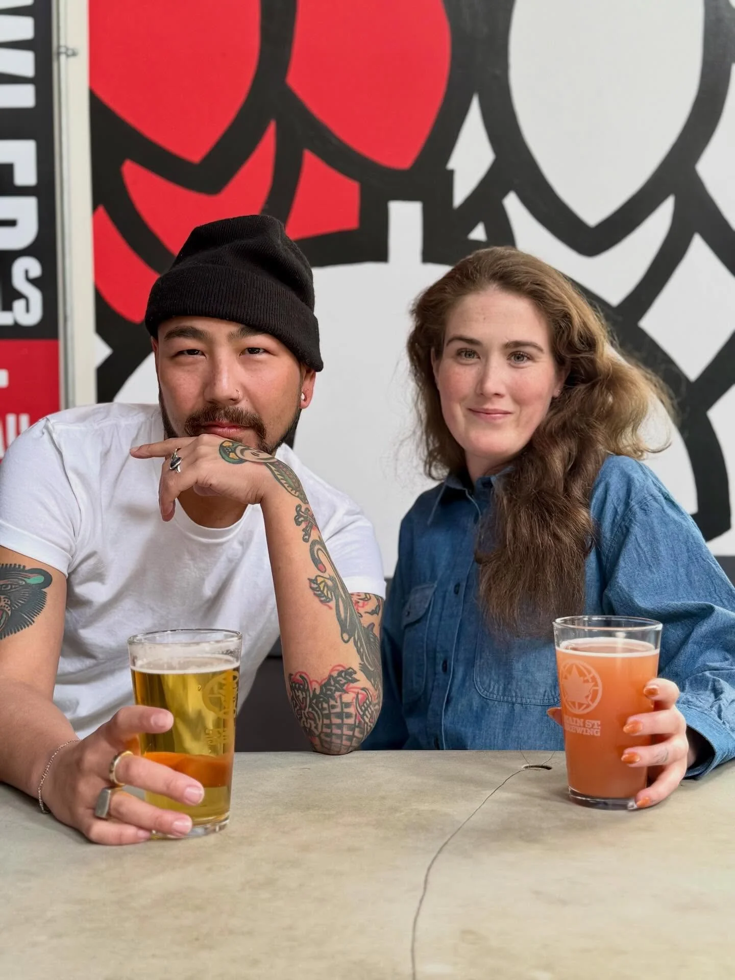 TO TWO TRUE BEAUTIES ON THEIR BIG DAY

Please join is in raising not one but two glasses to these folks &mdash; longtime legend of our Main St. Front-of-house fam Lucas Fujii and tap room manager &Eacute;ilis Fenner &mdash; who not only share our utm