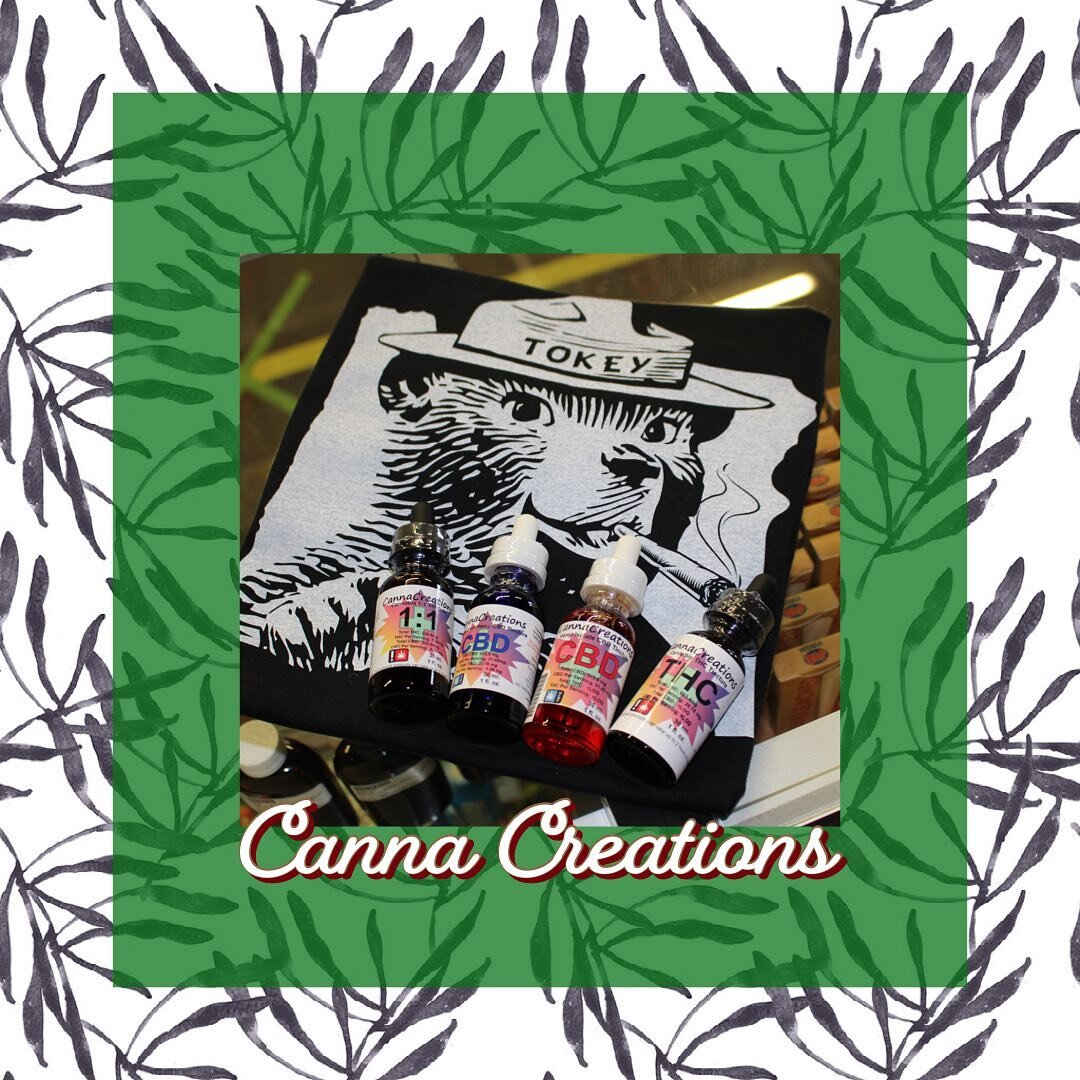 Tokey wants to make sure you are stocked up on all your tincture needs! Canna Creations has straight THC or CBD options as well as some combined varieties to make sure there is a tincture for every day! 
Shirt from @greenstatewearables 
.
.
.
.
#weed