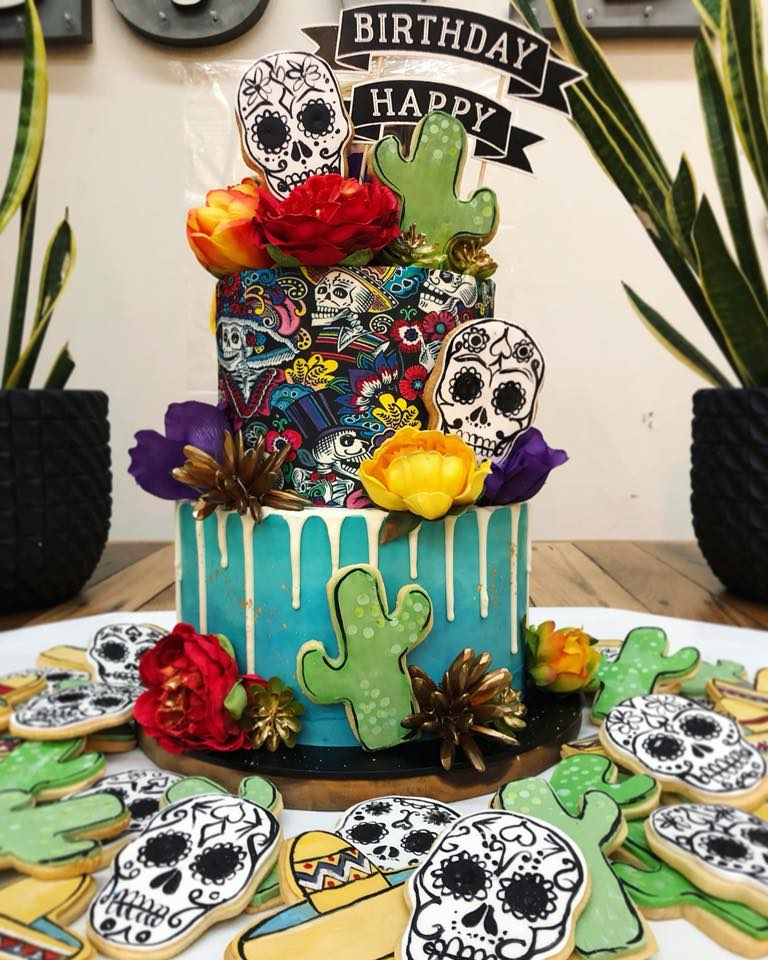 SEMI NAKED TWO-TIERED CAKE.