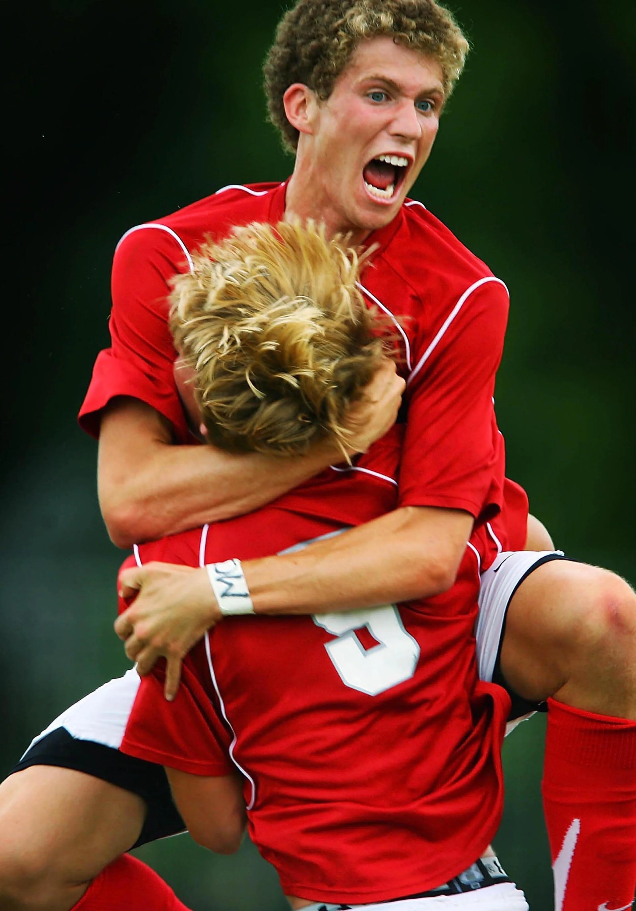  Baylor's John Bradley Murphy celebrates with Tanner Taylor after scoring the only goal in their game against Christian Brothers during the Spring Fling DIV II Soccer Championship at the Richard Siegel Soccer Park in Murfreesboro, Tenn., on Saturday.