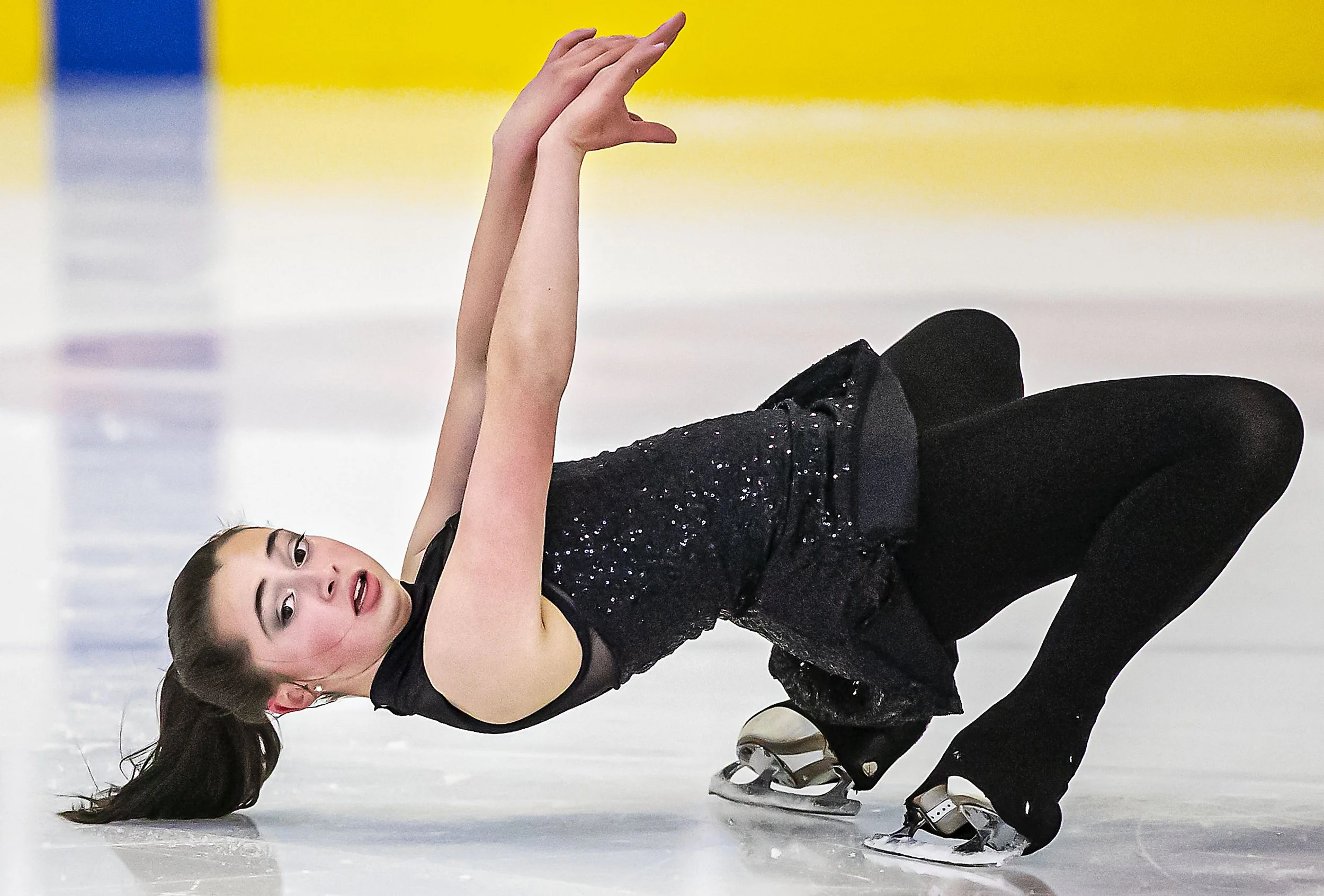  Olivia Flores performs during the novice women short program as skaters from all over the country compete on the first day of the 2022 Santa Fe SkateFest at the Genoveva Chavez Community Center on May 20, 2022. Over 100 skaters will compete in the t