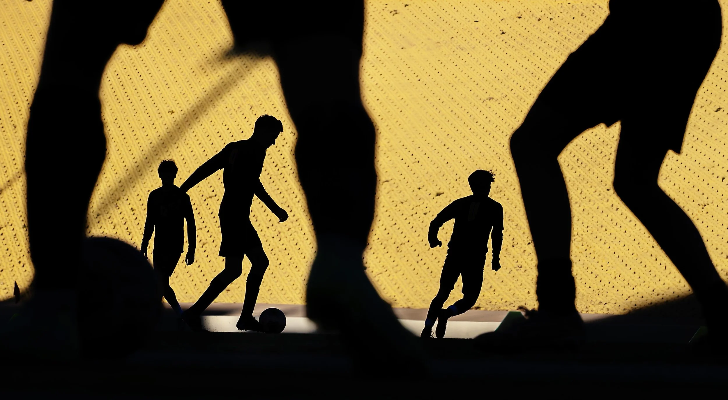  Demons soccer players warm up before their district game against the Rams at Ivan Head Stadium on Oct. 25, 2022. 