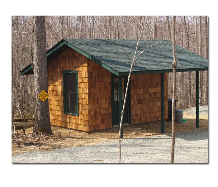 Garden shed built to match the house