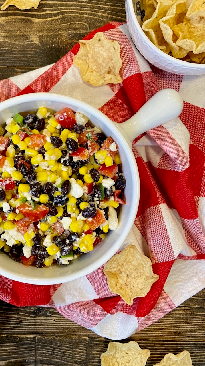 Black Bean, Corn, and Feta Dip