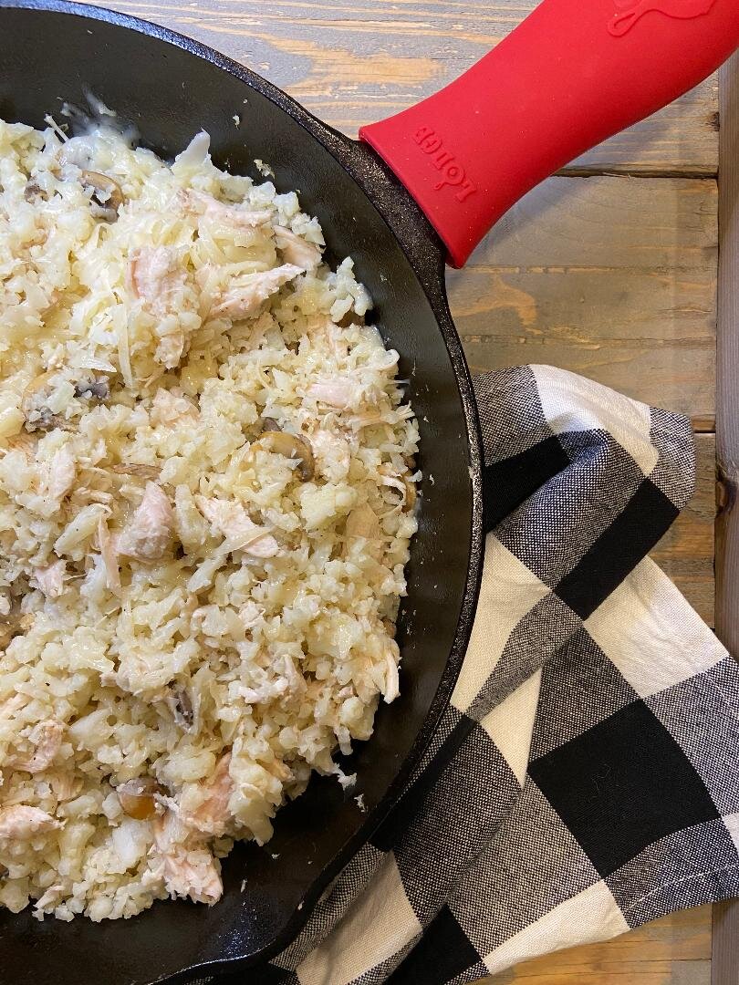 Cauliflower Chicken Skillet with Mushrooms and Gruyere — The Truffled Life