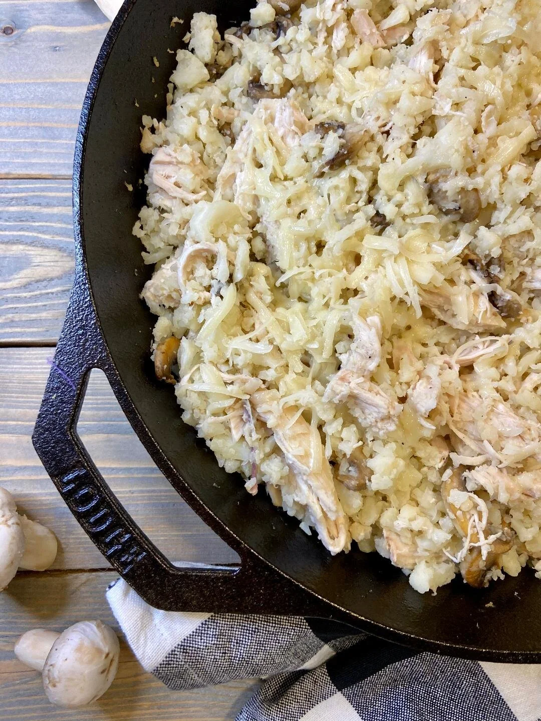 Cauliflower Chicken Skillet with Mushrooms and Gruyere — The Truffled Life