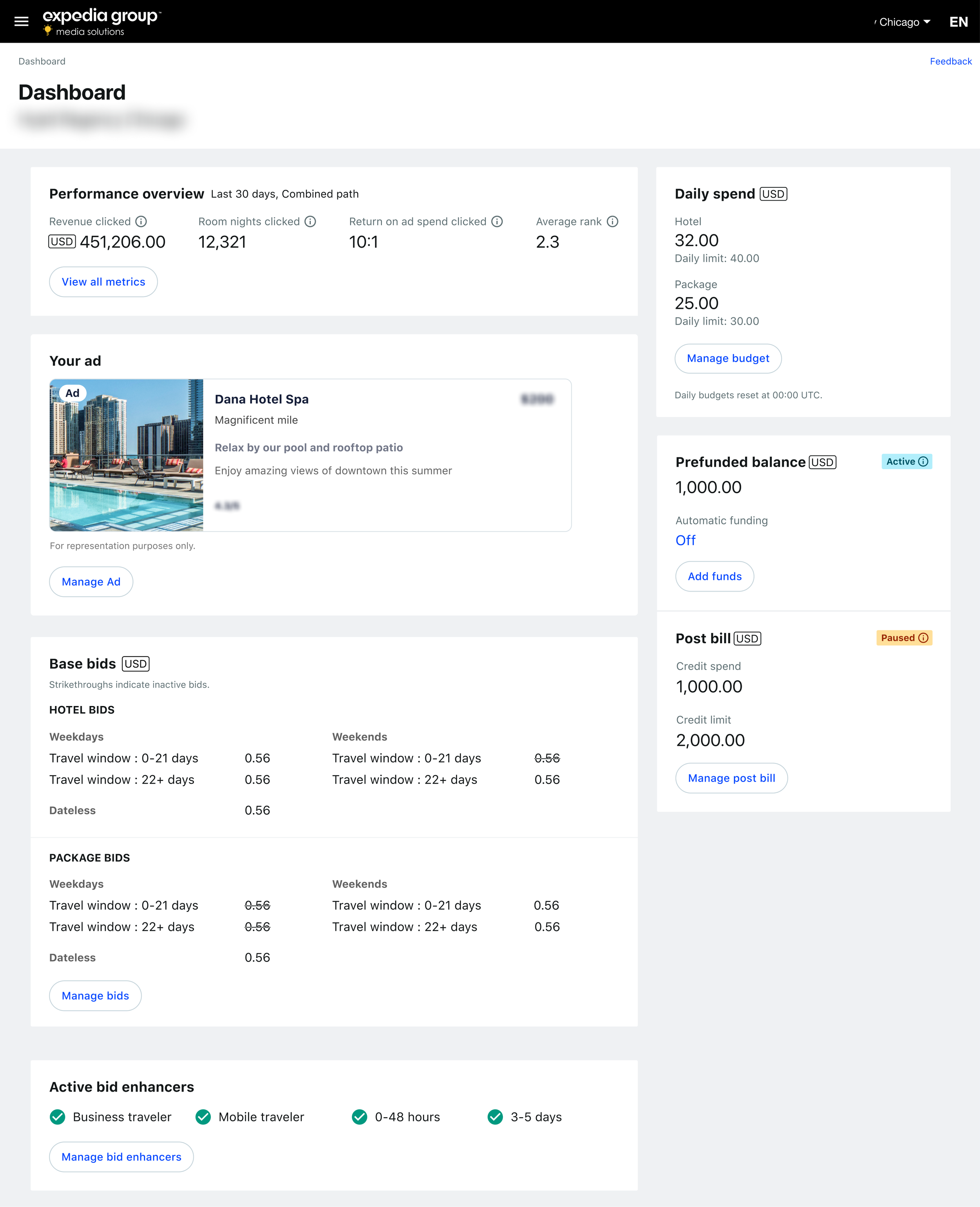 Redesigned dashboard