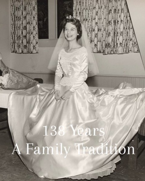 &ldquo;I was honored to have the dress that my grandmother, mom, and aunt wore to their weddings. The dress started with my Mimi in 1959. When my mom wore it, she redesigned and embellished the top of the dress. I had the vision to create a strapless