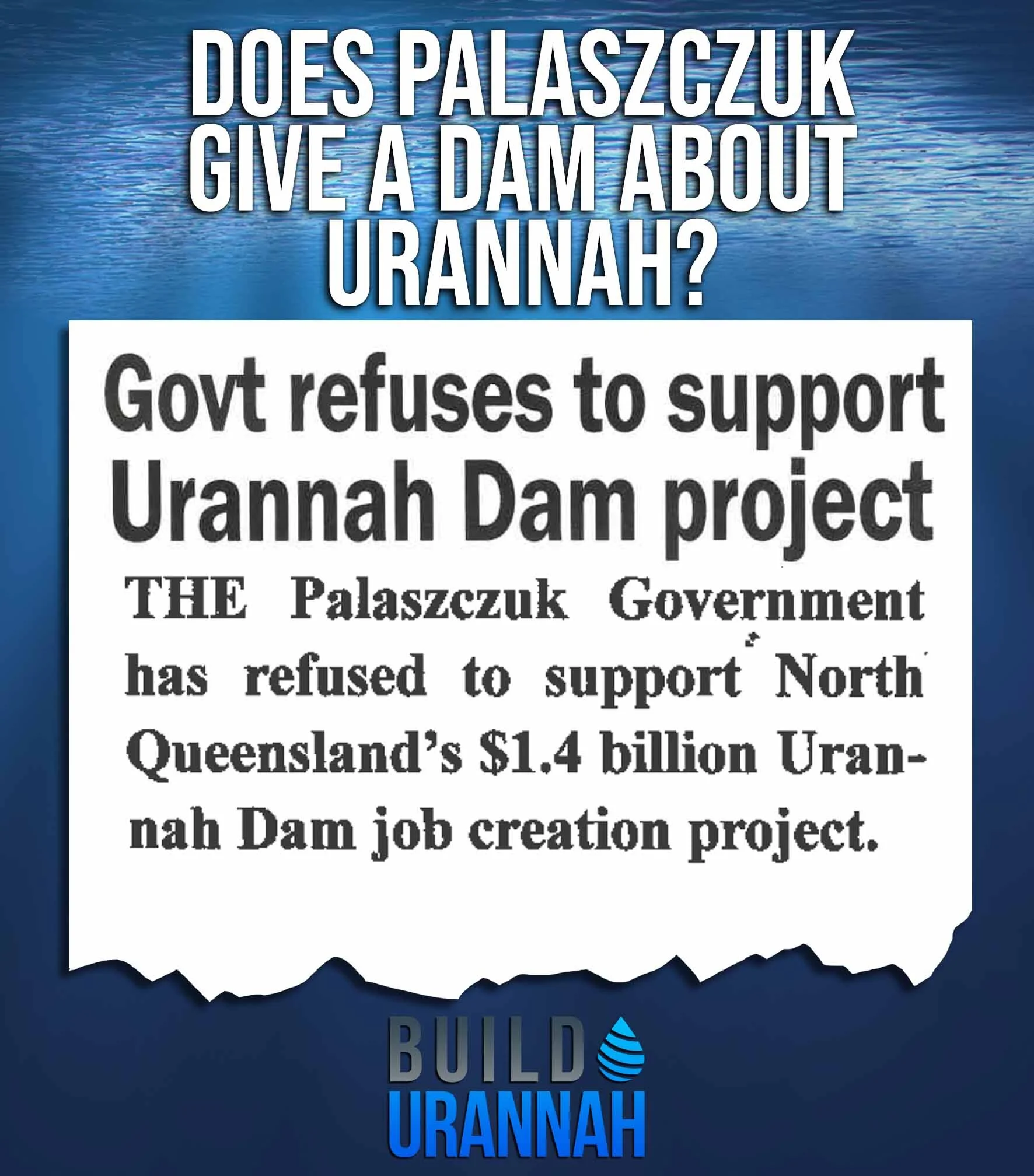 Does Palaszczuk give a dam about Urannah?