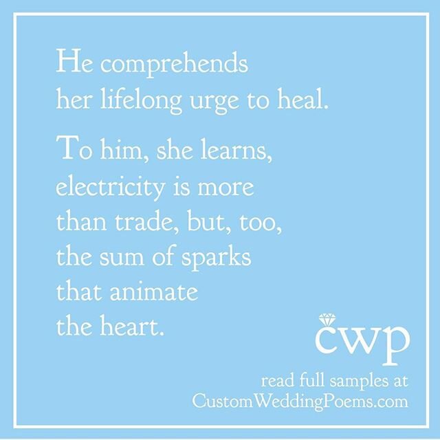 A small piece of a recent custom wedding poem. Full samples at the site!
.
.
.
.
.
#wedding #weddingpoems #weddingpoem #weddingwords #customweddingpoems #custompoems #weddinggift #weddinggiftideas #anniversarygift #anniversarygiftideas #bespokepoem #