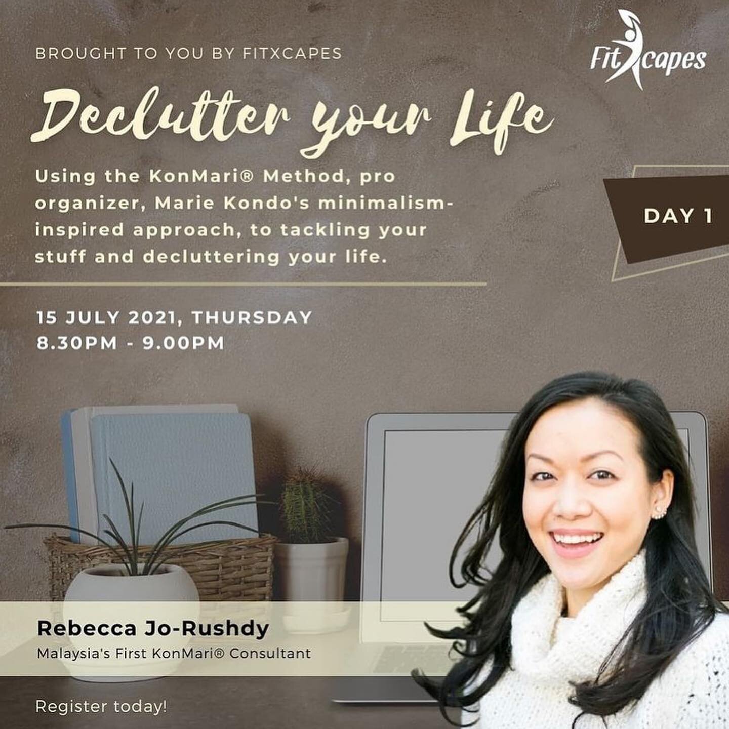 Thank you so much @fitxcapes for the opportunity to share the KonMari Method&reg; and kick off 10 Days of Wellness!

There&rsquo;s still 5 more days left - tonight is budget friendly immunity boosters with @kit_mah and there are other free classes fr