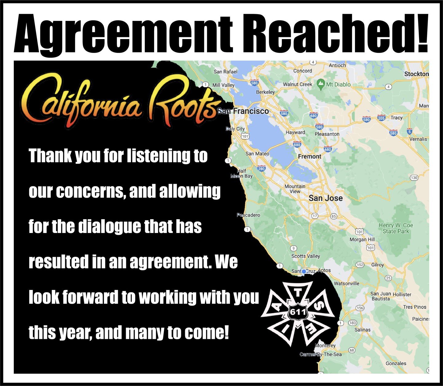 An agreement has been reached! @calirootsfest 2022