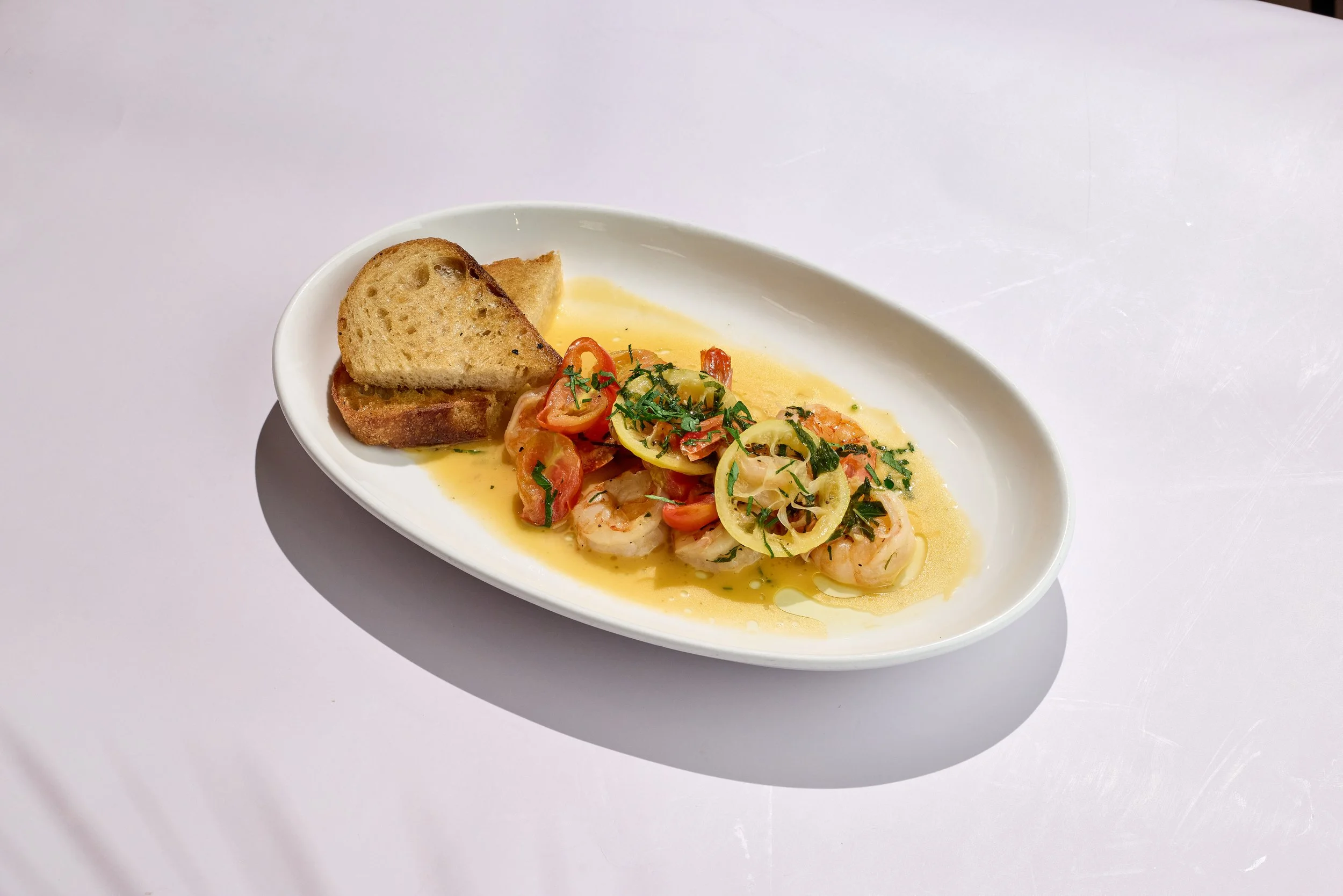 Sauté Gamberetti
Prawns, butter, white wine, grilled bread