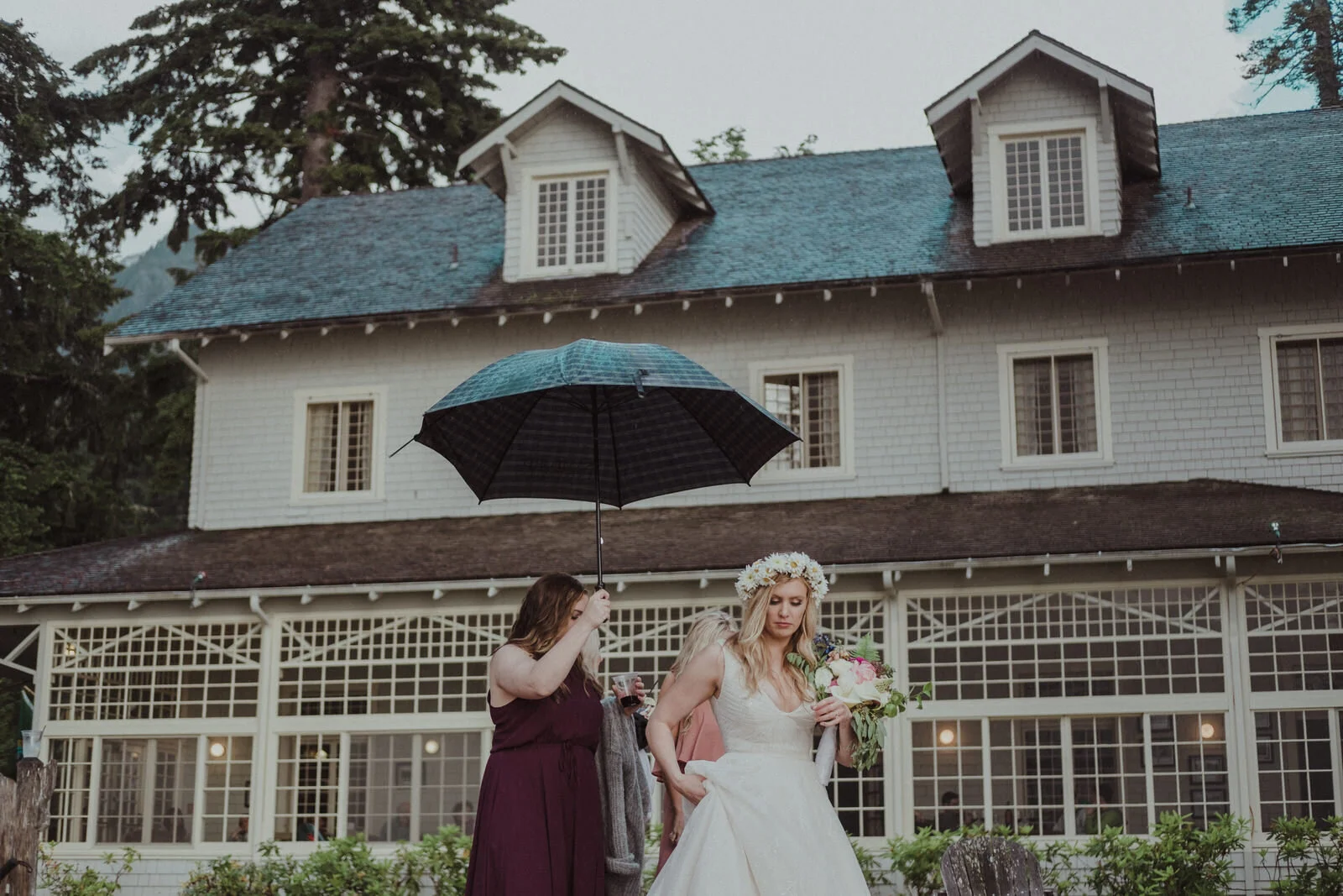 wedding at the lake crescent lodge