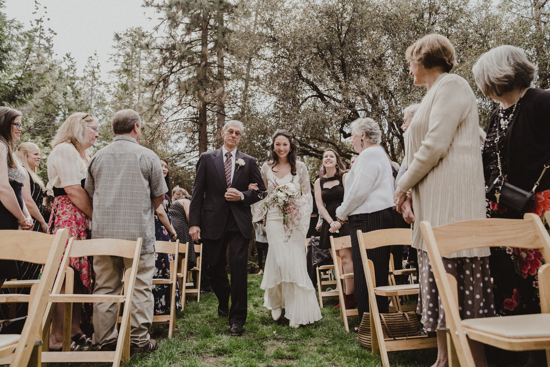 The ceremony site at the evergreen lodge