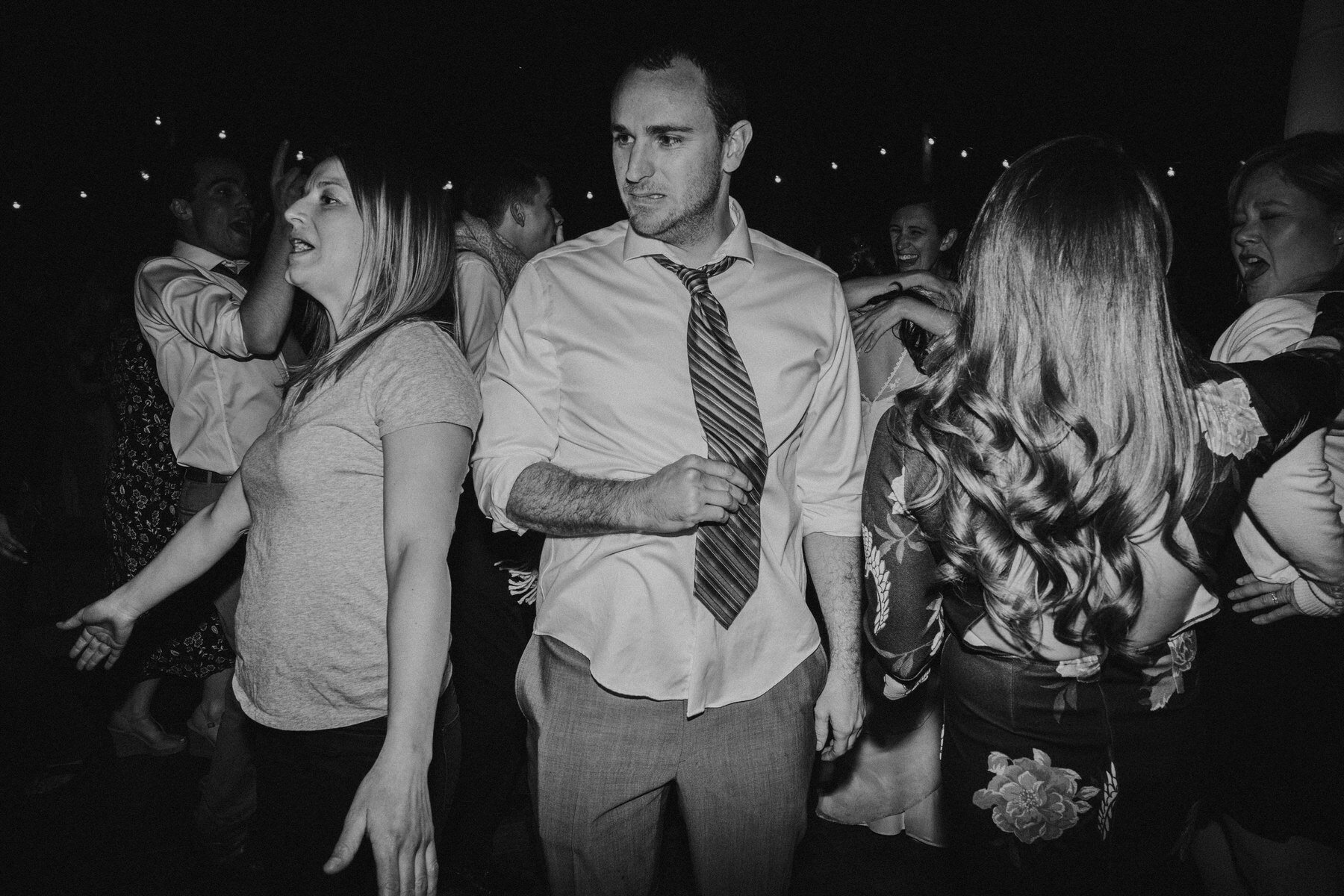 wedding dance party at the evergreen lodge