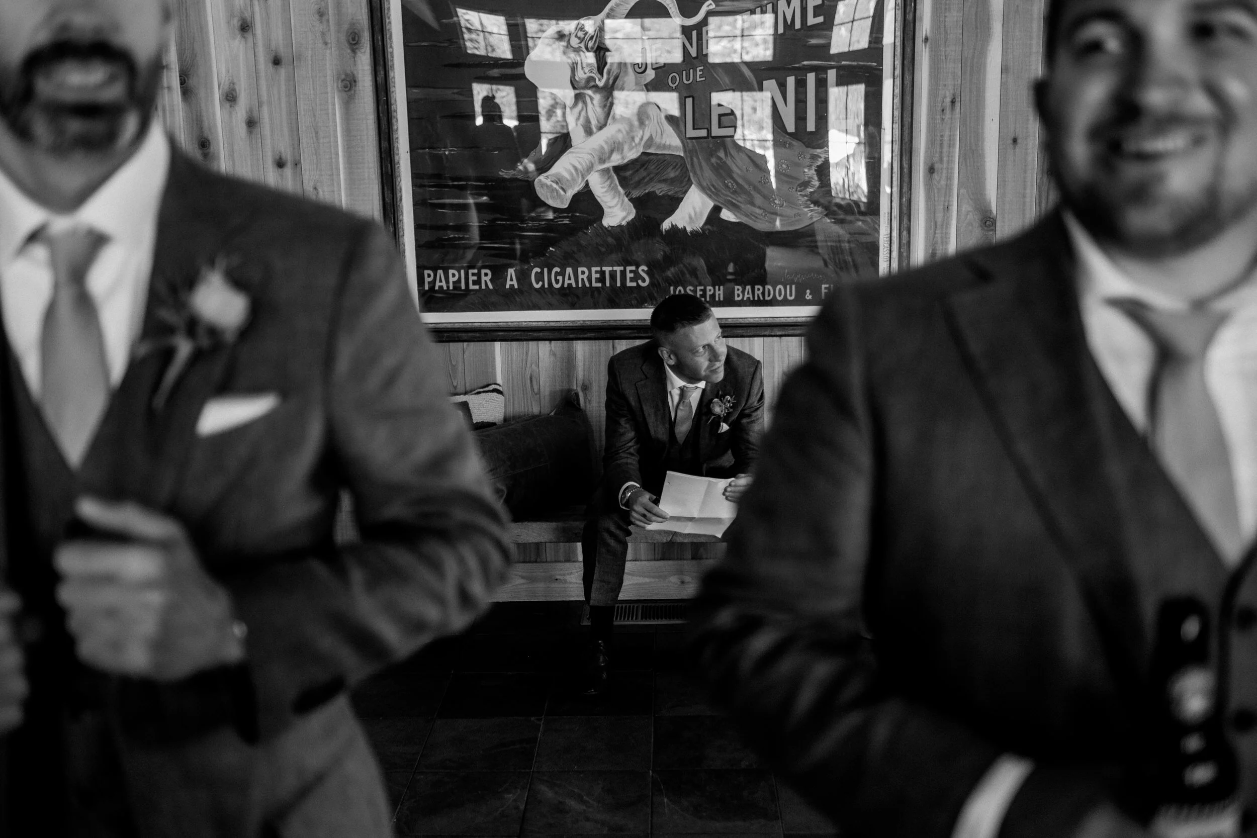 Macklemore prepping his best man speech at Ryan Lewis' wedding. 