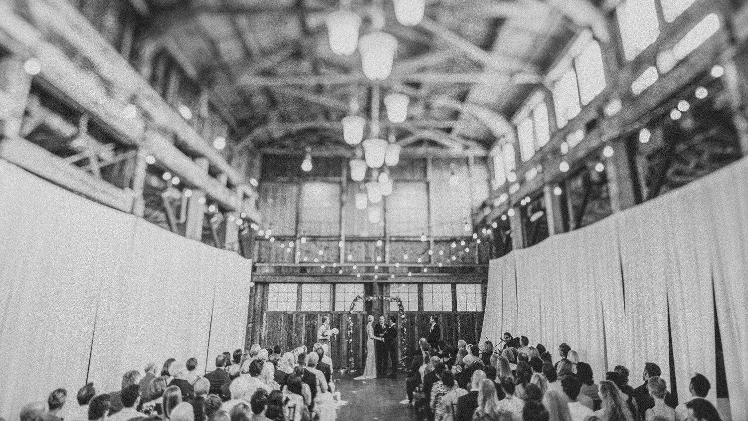 the ceremony setup at Sodo Park, seattle. 