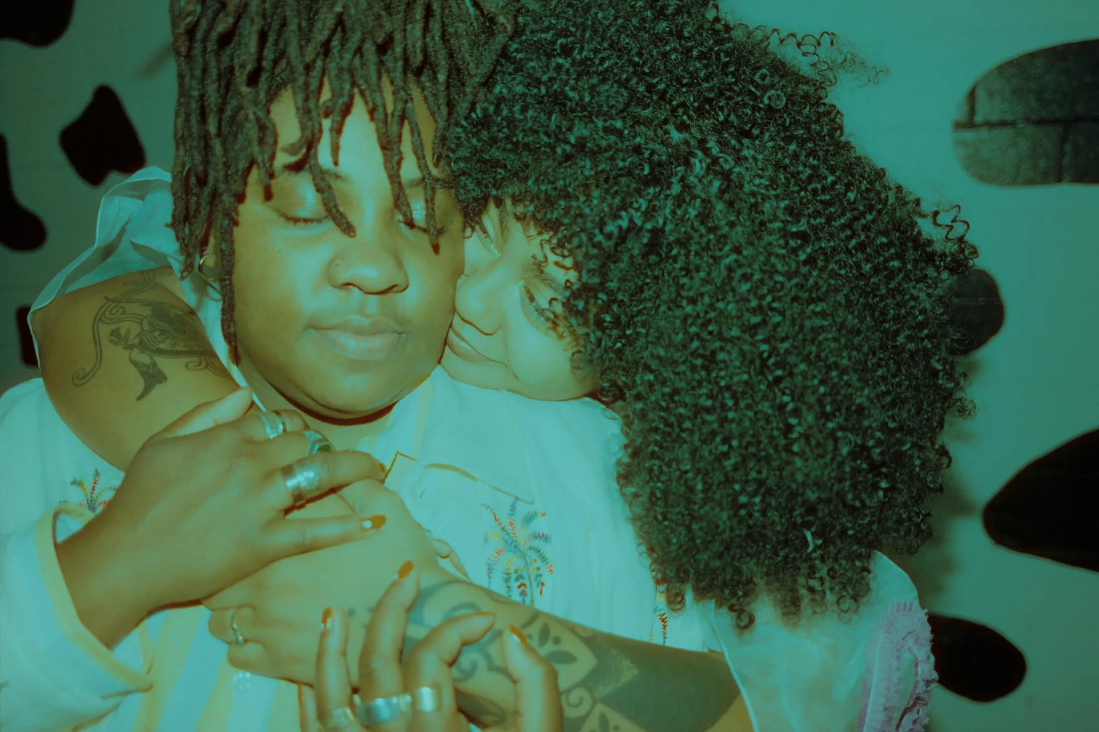 vintage 35mm film of a lesbian couple in nashville tn on their wedding day 