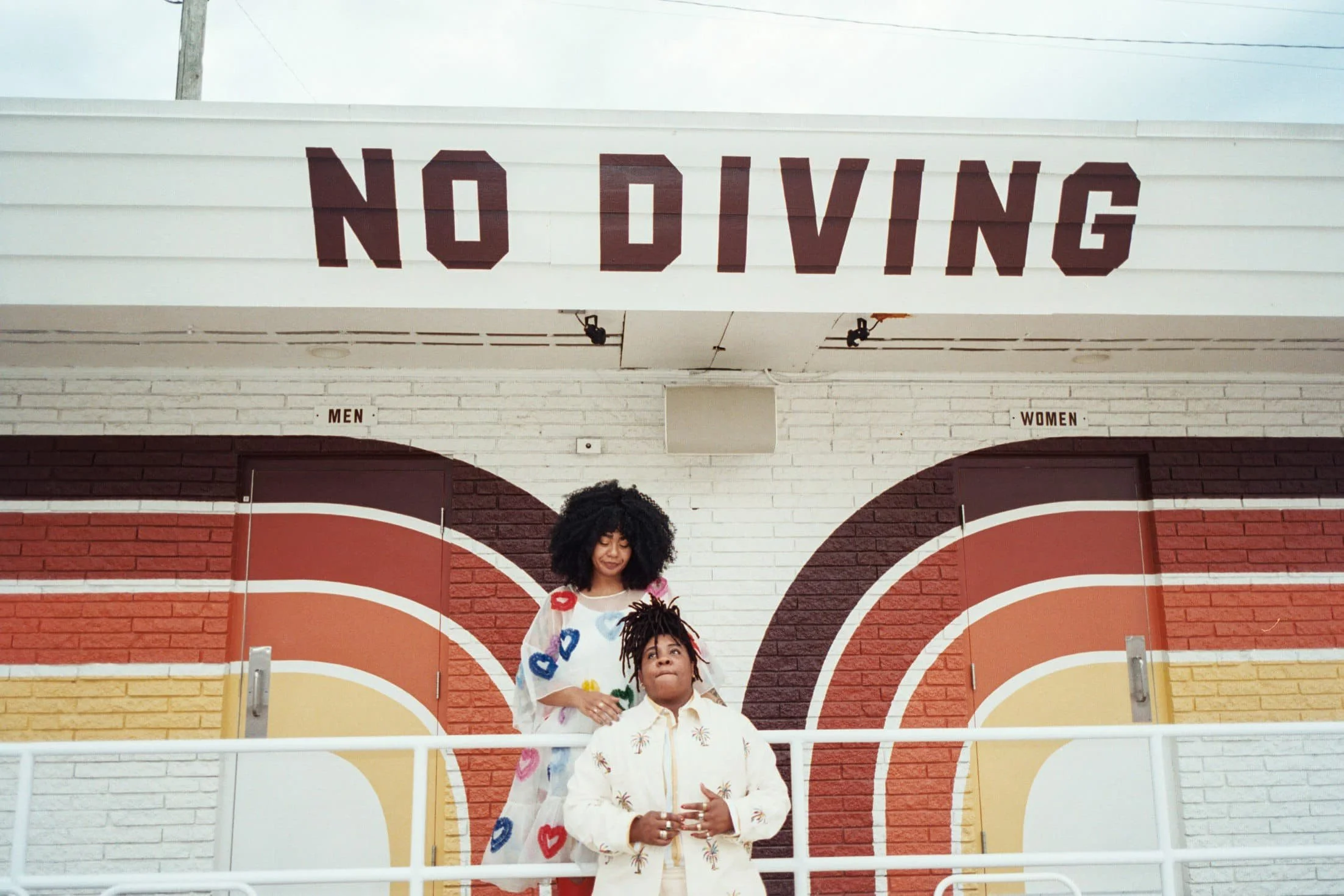 the dive motel, black lesbian couple portrait 