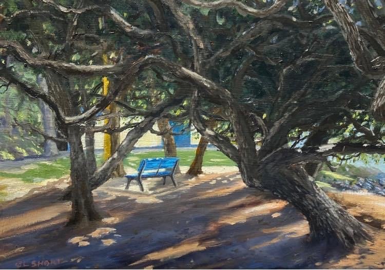 SOLD | Blue Seat Blues | Oil on Board