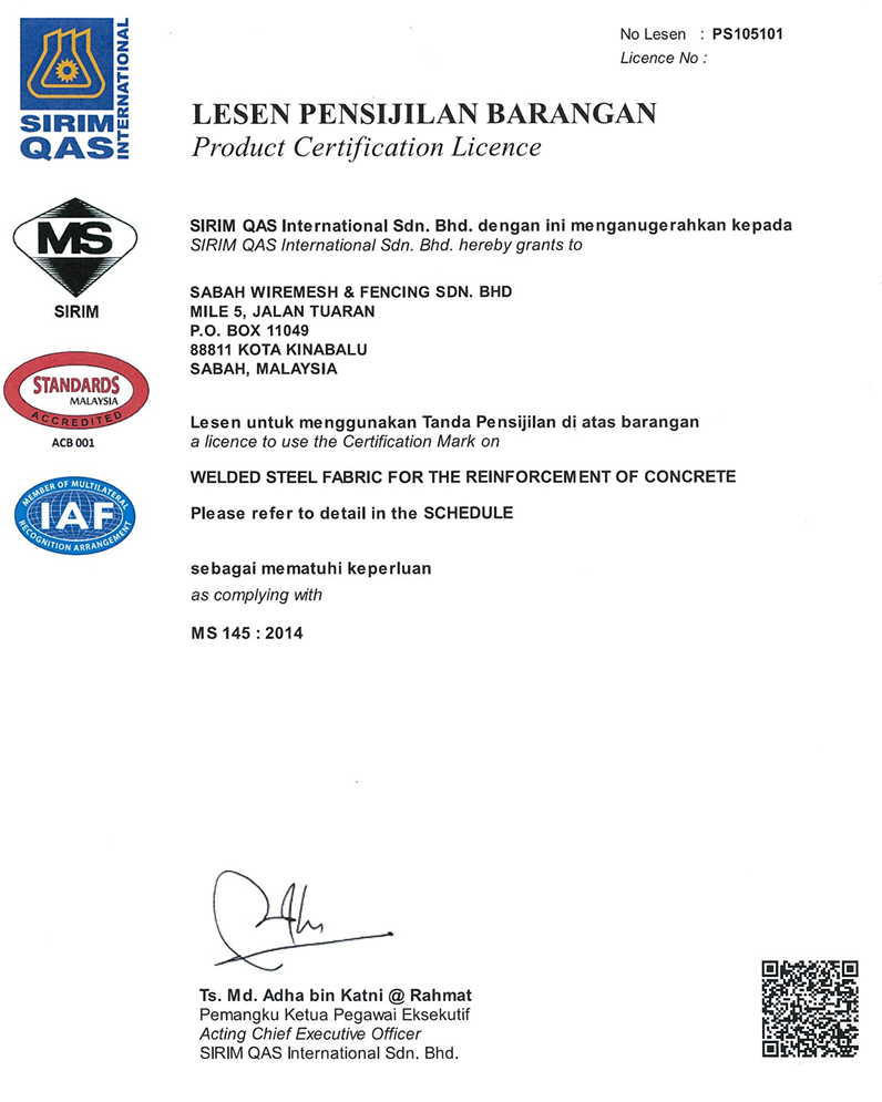 SIRIM PCL 145:2014