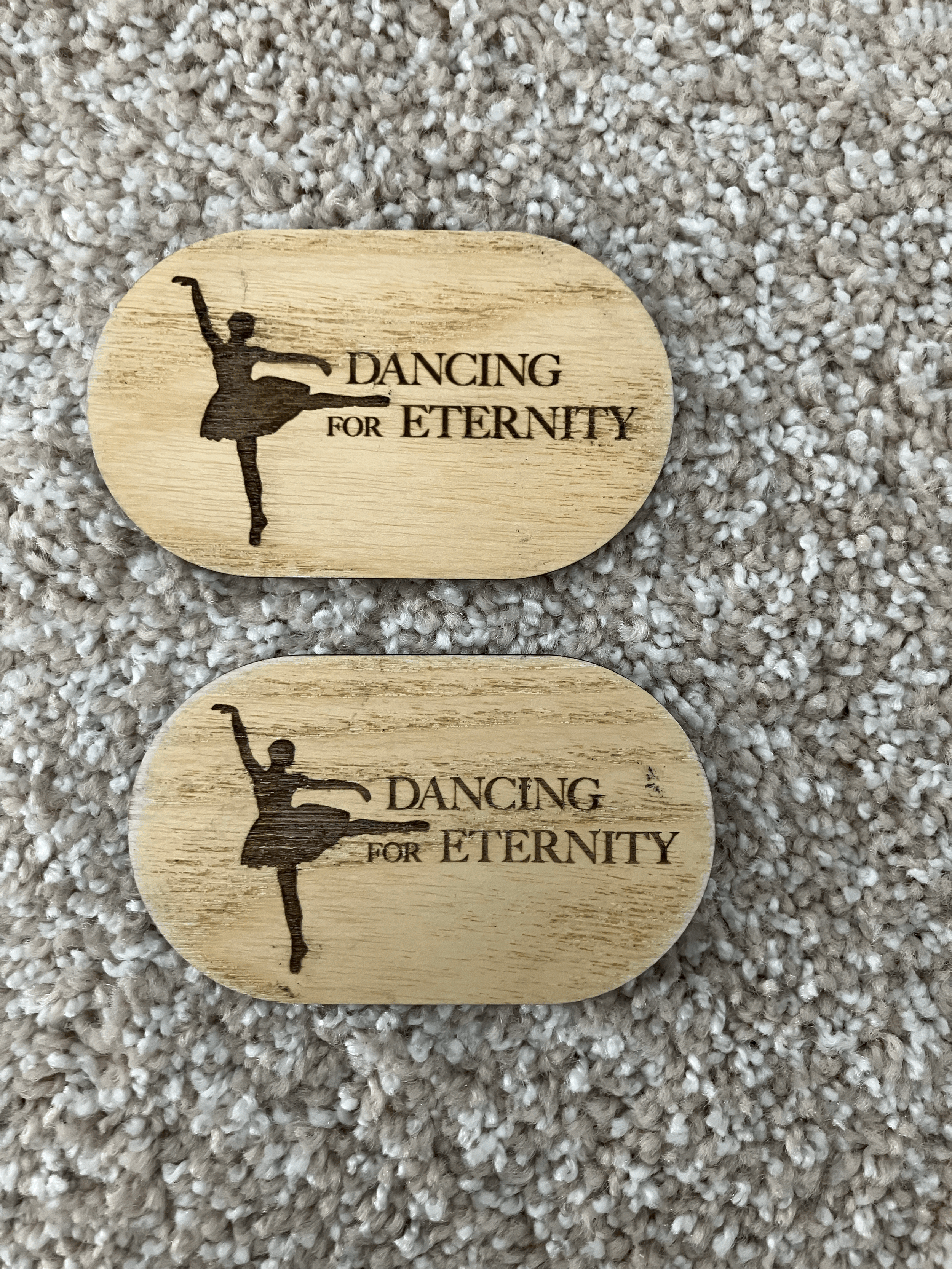 Wood Dancing for Eternity Logo Magnets