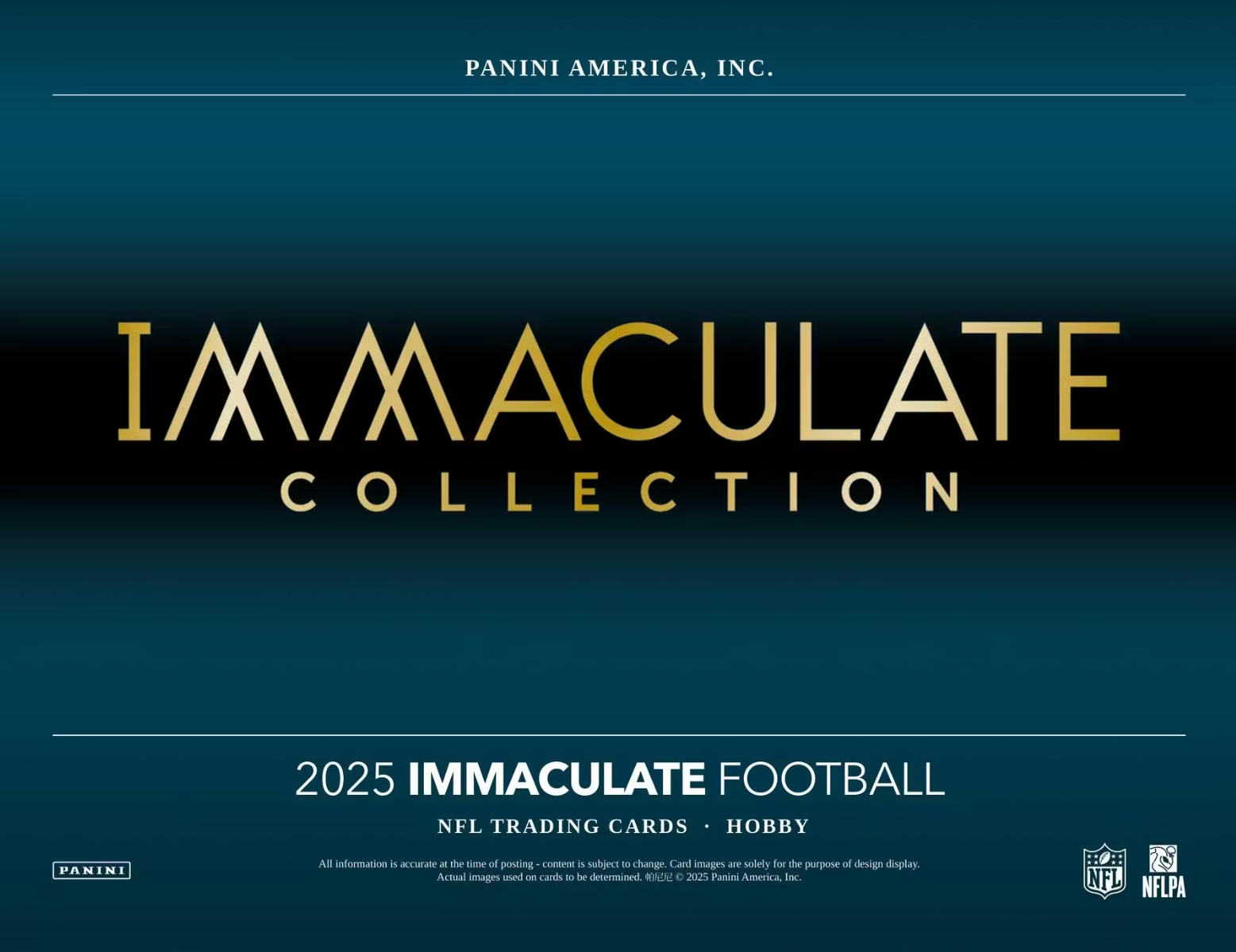 #226G (Wed Release) PYT - 1-Box Immaculate Hobby Football 2025 NFL