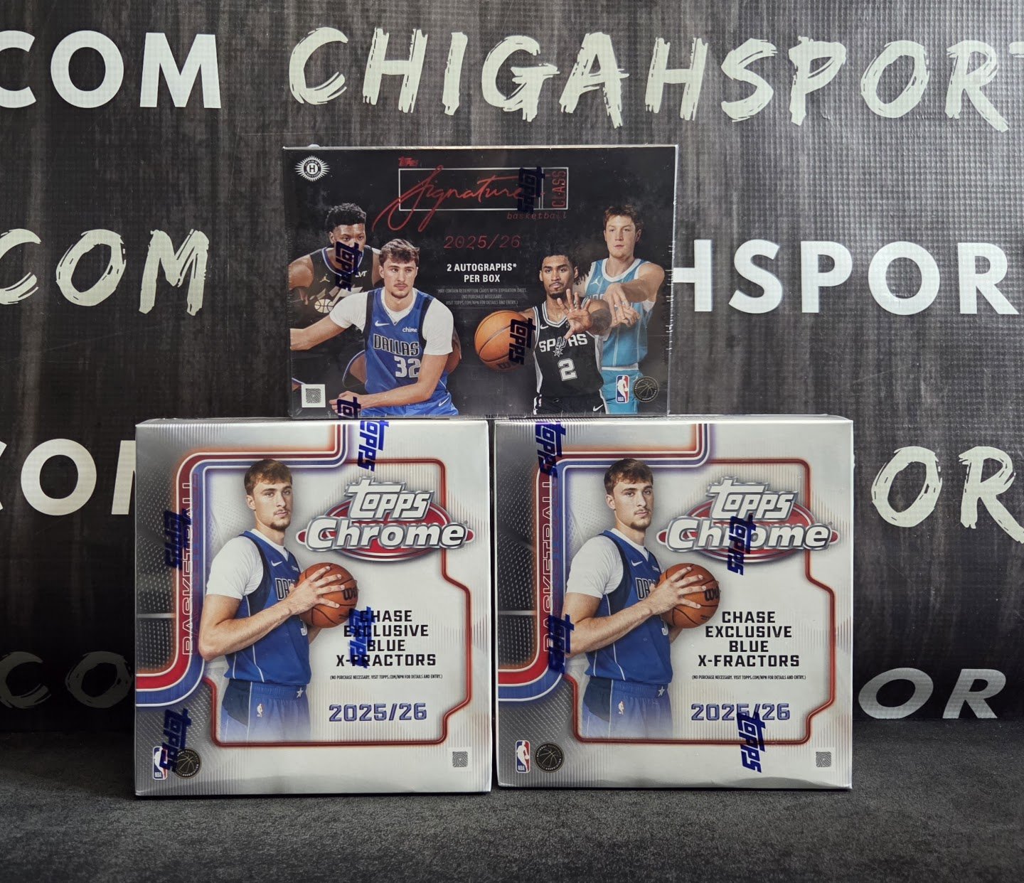 #158B 1-Random Team - 3-Box Topps Chrome + Signature 2025-26 NBA Mixer