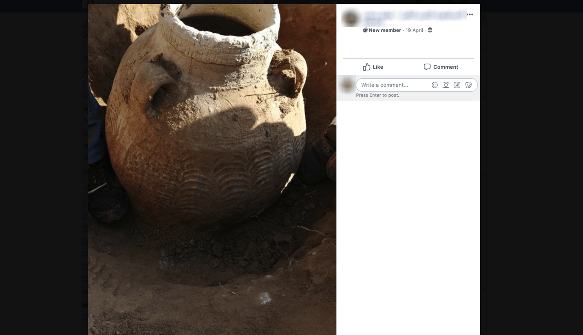 looting and pottery in situ- user in Khanaqin, Iraq close up.png