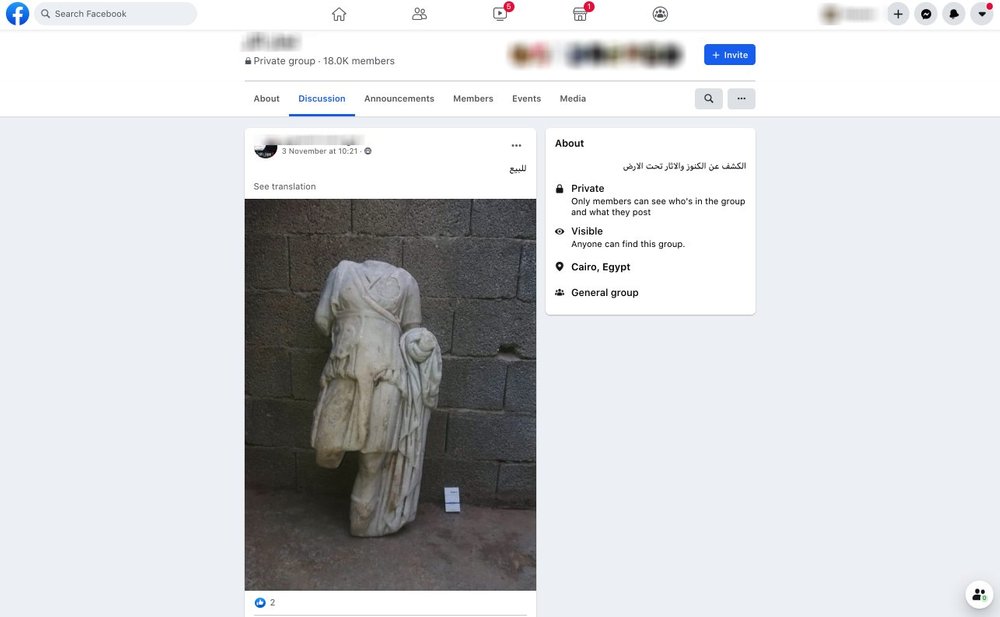 private group facebook egypt looted statue.jpeg