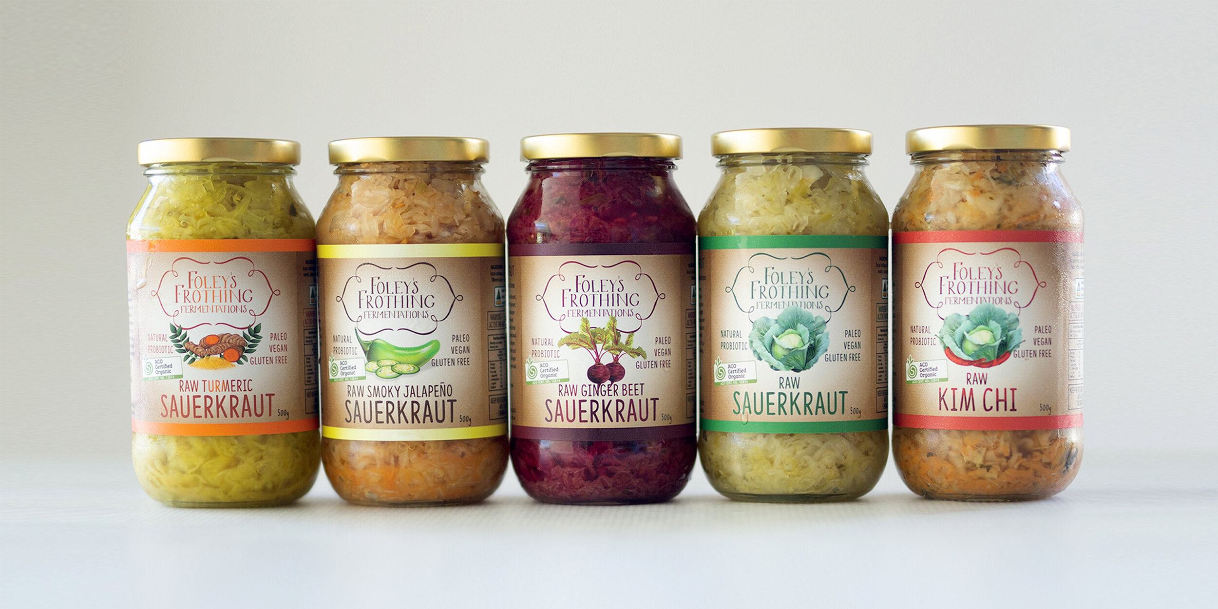 BUY ONLINE - Raw Fermented Foods - Gut Health, Probiotic Sauerkrauts and Kim Chi — Foley's Frothing Fermentations