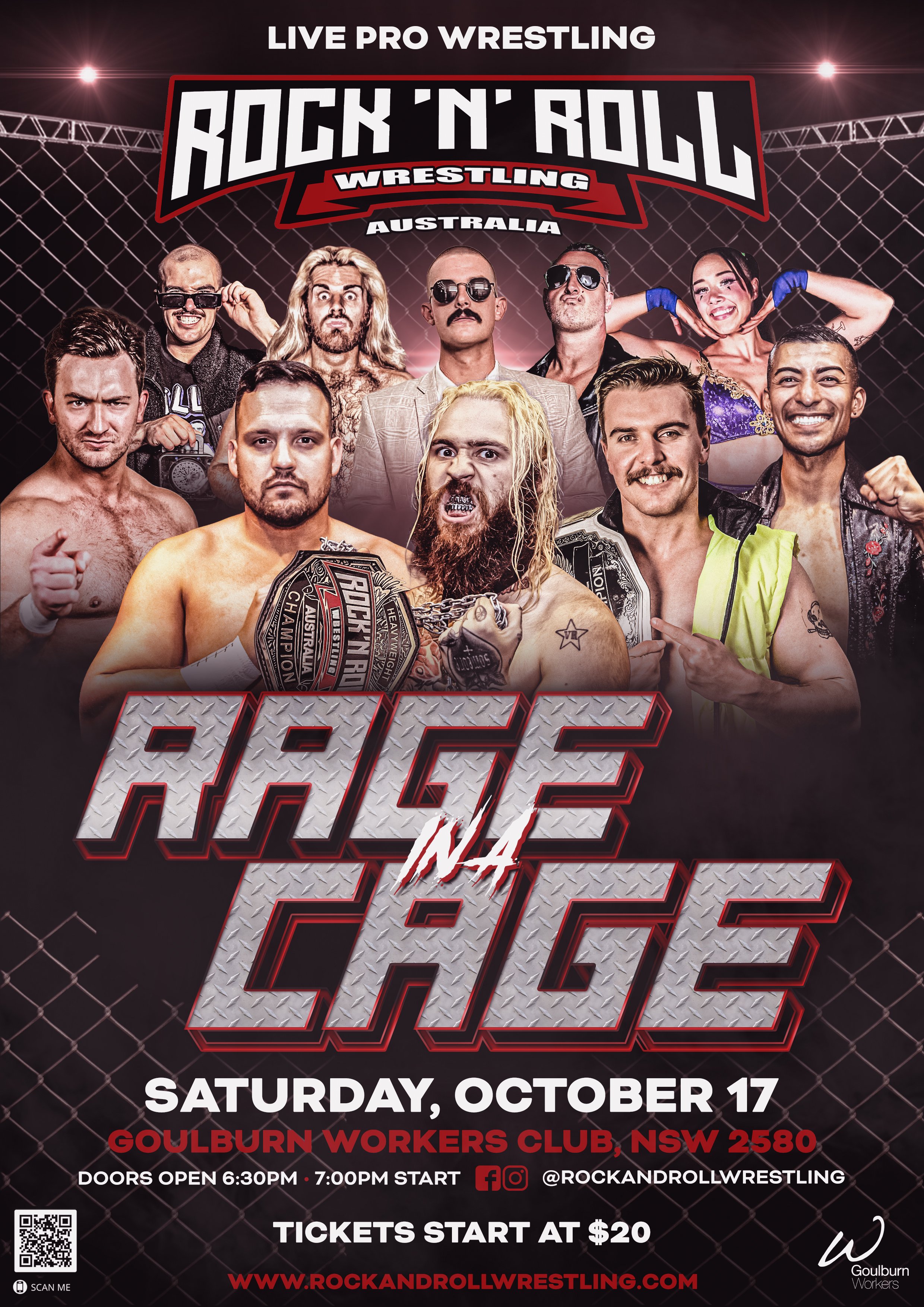 Rock 'n' Roll Wrestling Australia - Rage in a Cage