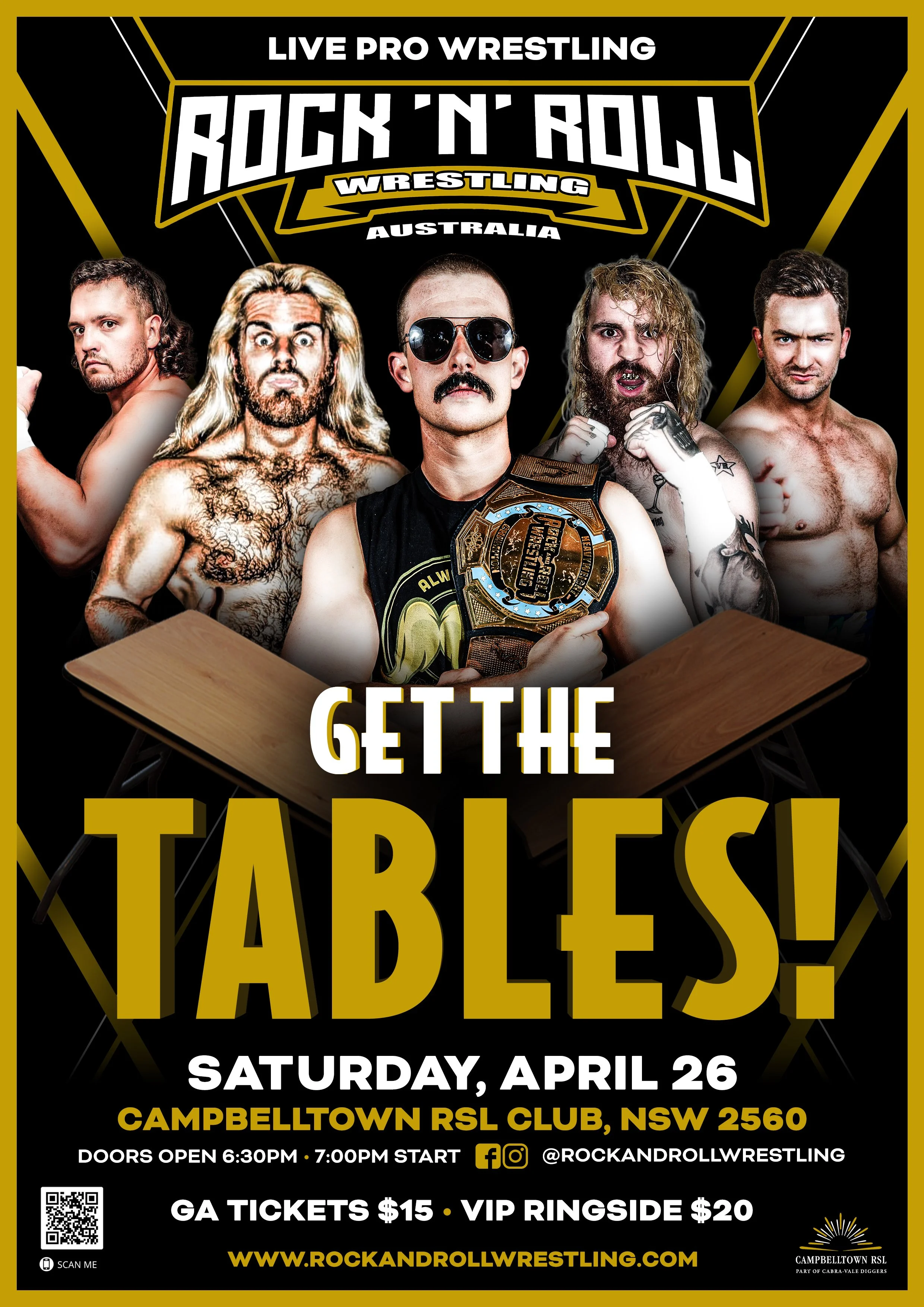 Rock 'N' Roll Wrestling Australia - Get the Tables!