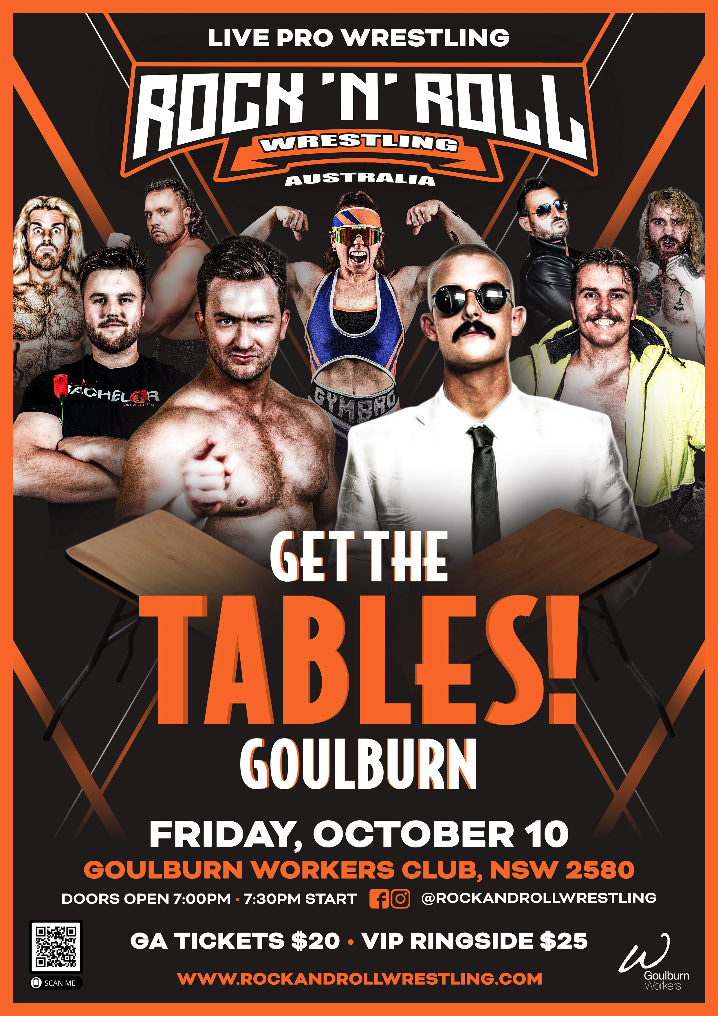 Rock 'N' Roll Wrestling Australia - Get the Tables! Goulburn