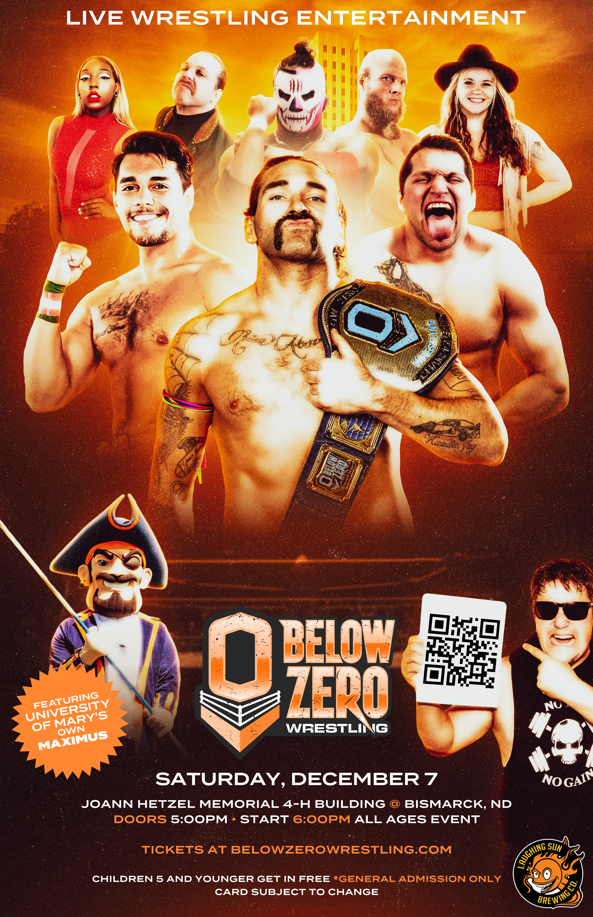 Below Zero Wrestling - December 7 @ Bismarck, ND