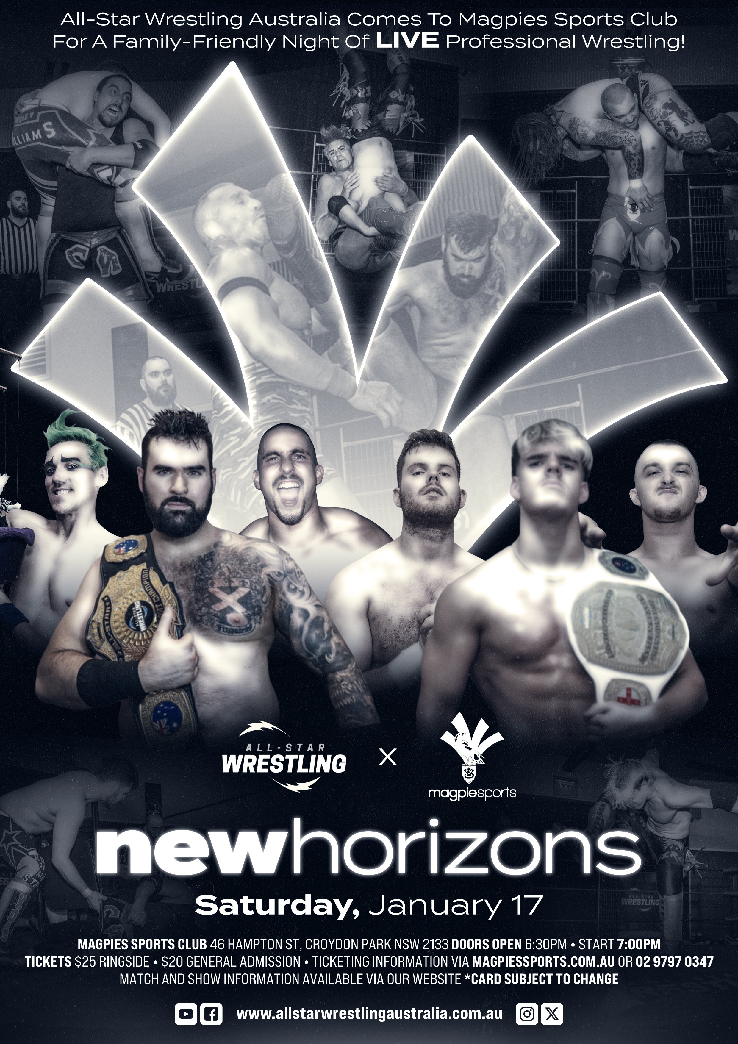 All-Star Wrestling Australia x Magpies Sports Club - New Horizons