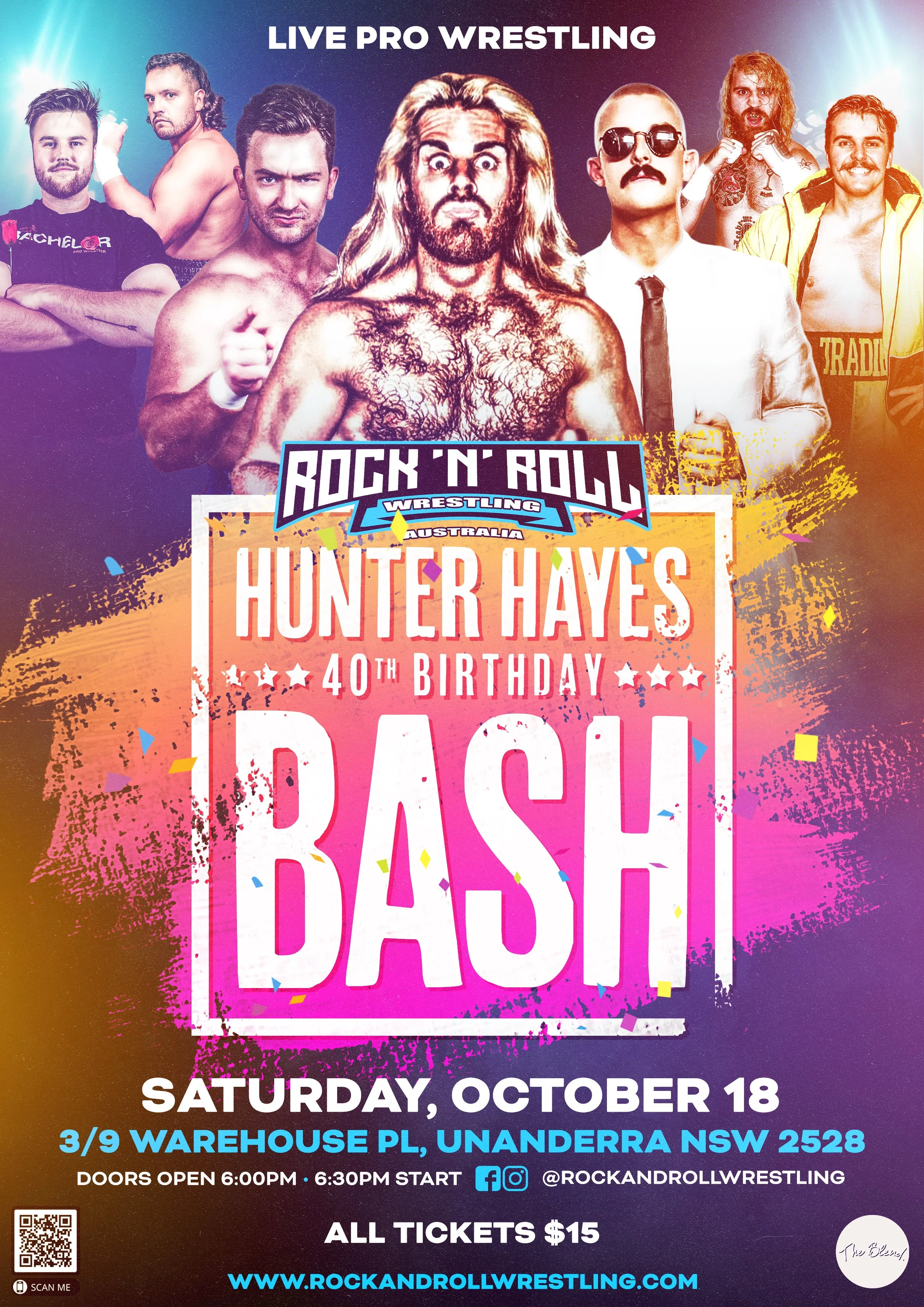 Rock 'N' Roll Wrestling Australia - Hunter Hayes 40th Birthday Bash