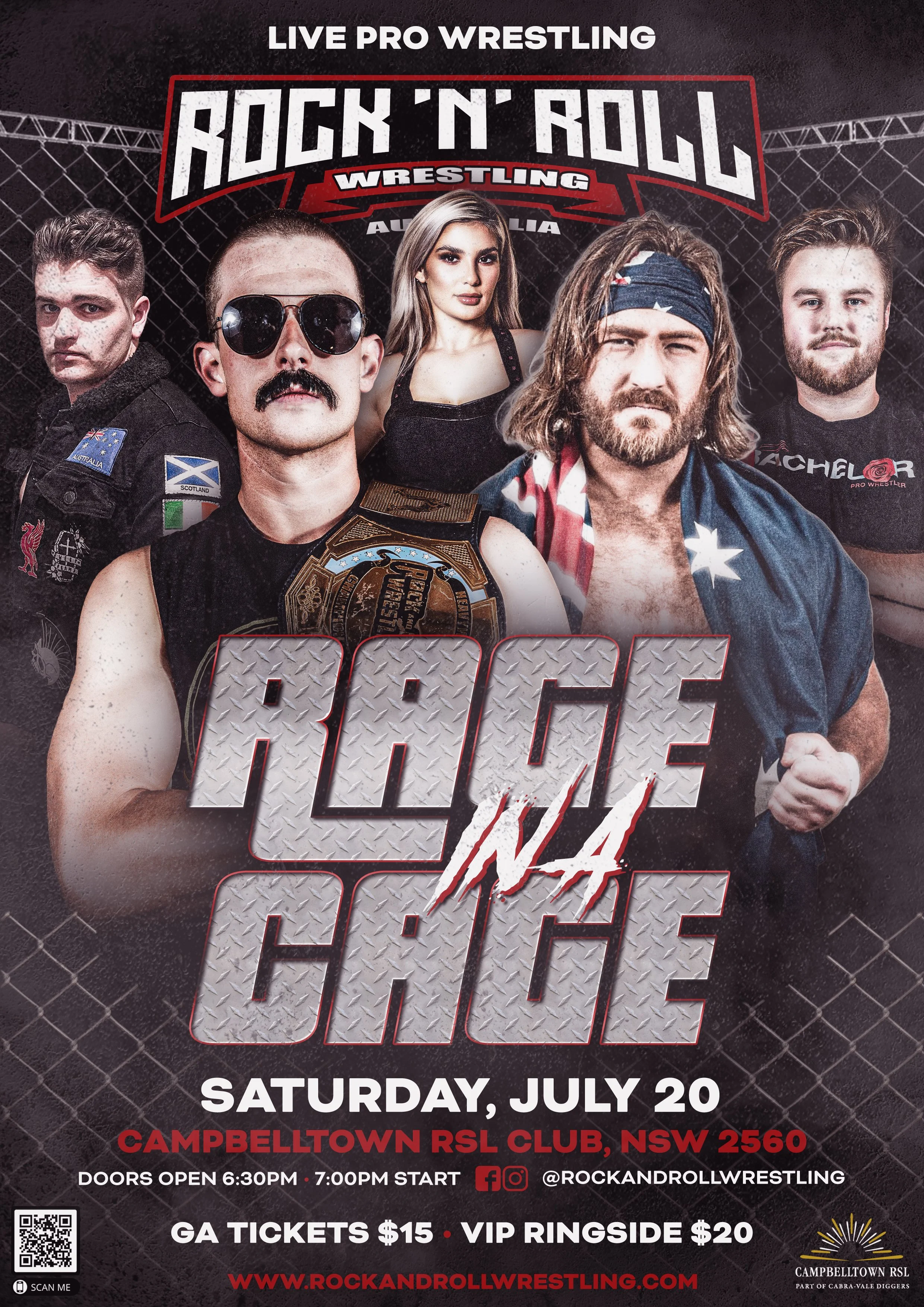 Rock 'N' Roll Wrestling Australia - Rage in a Cage