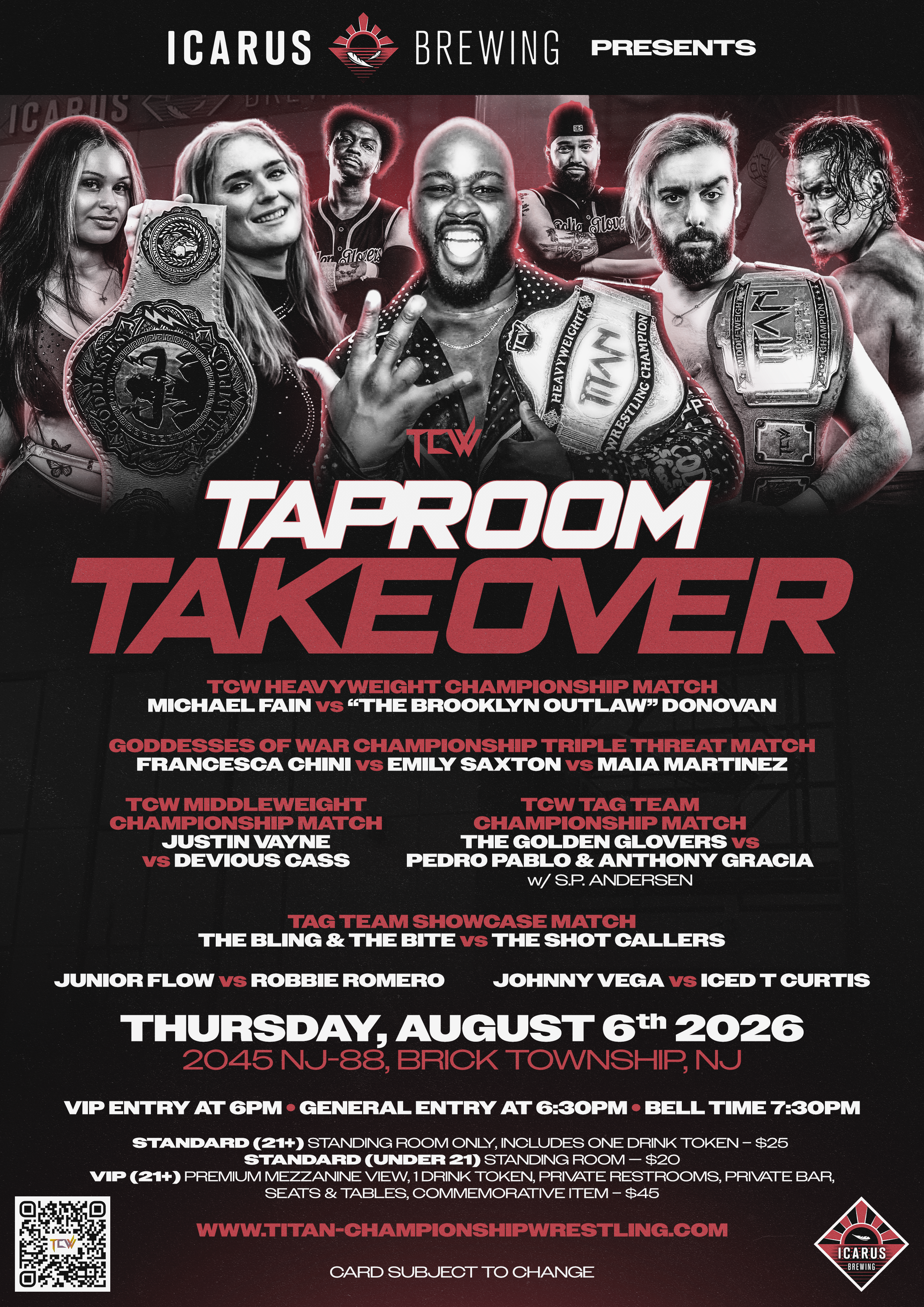 TiTan Championship Wrestling x Icarus Brewing - Taproom Takeover