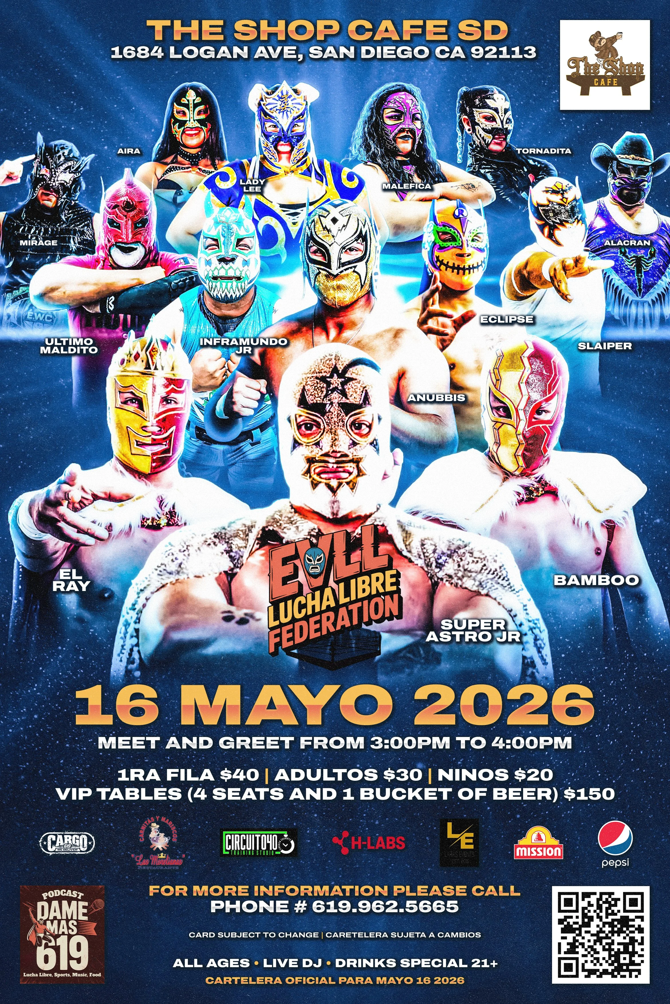 EVLL Lucha Libre Federation - 16 Mayo 2026