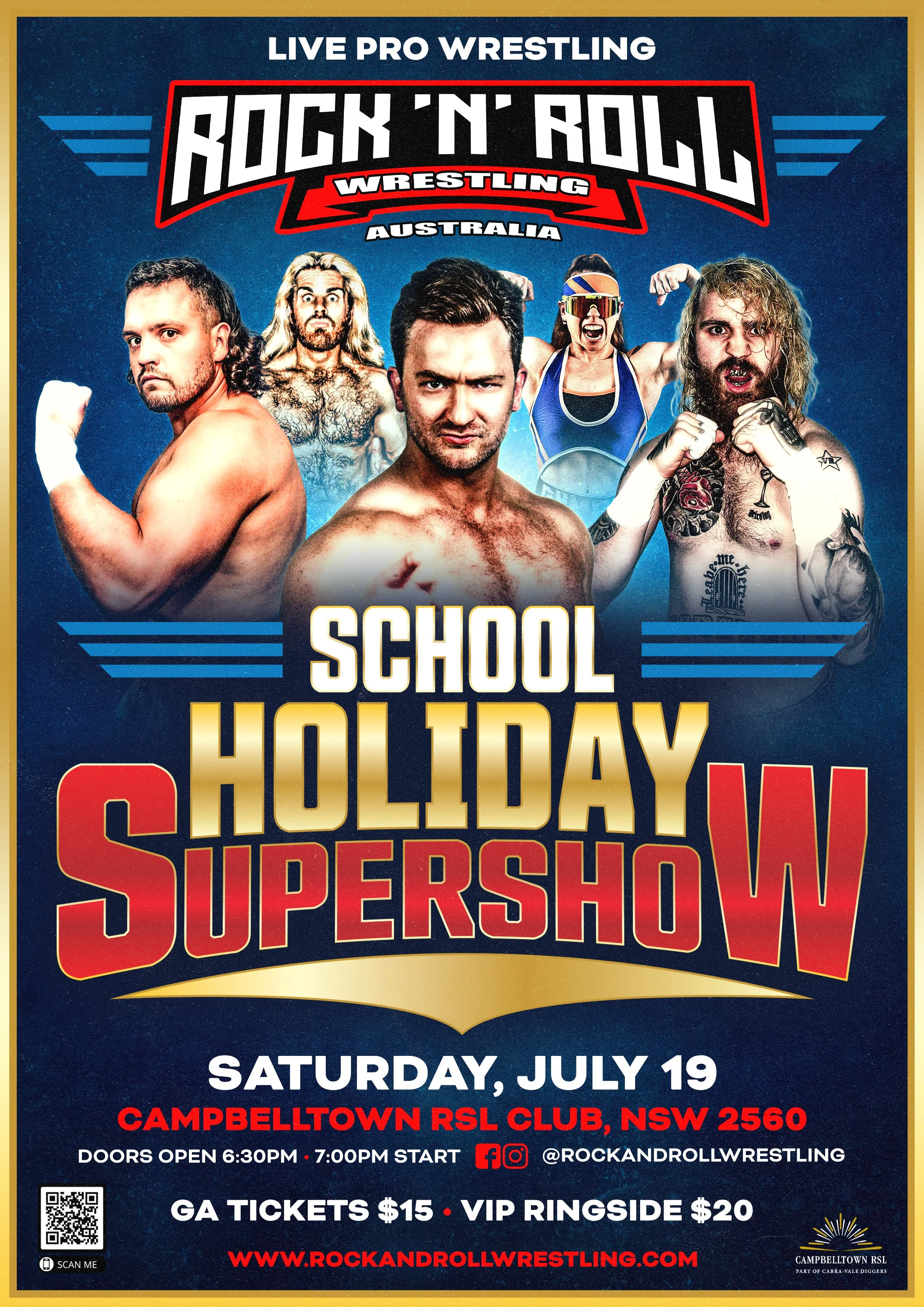 Rock 'N' Roll Wrestling Australia - School Holiday Supershow