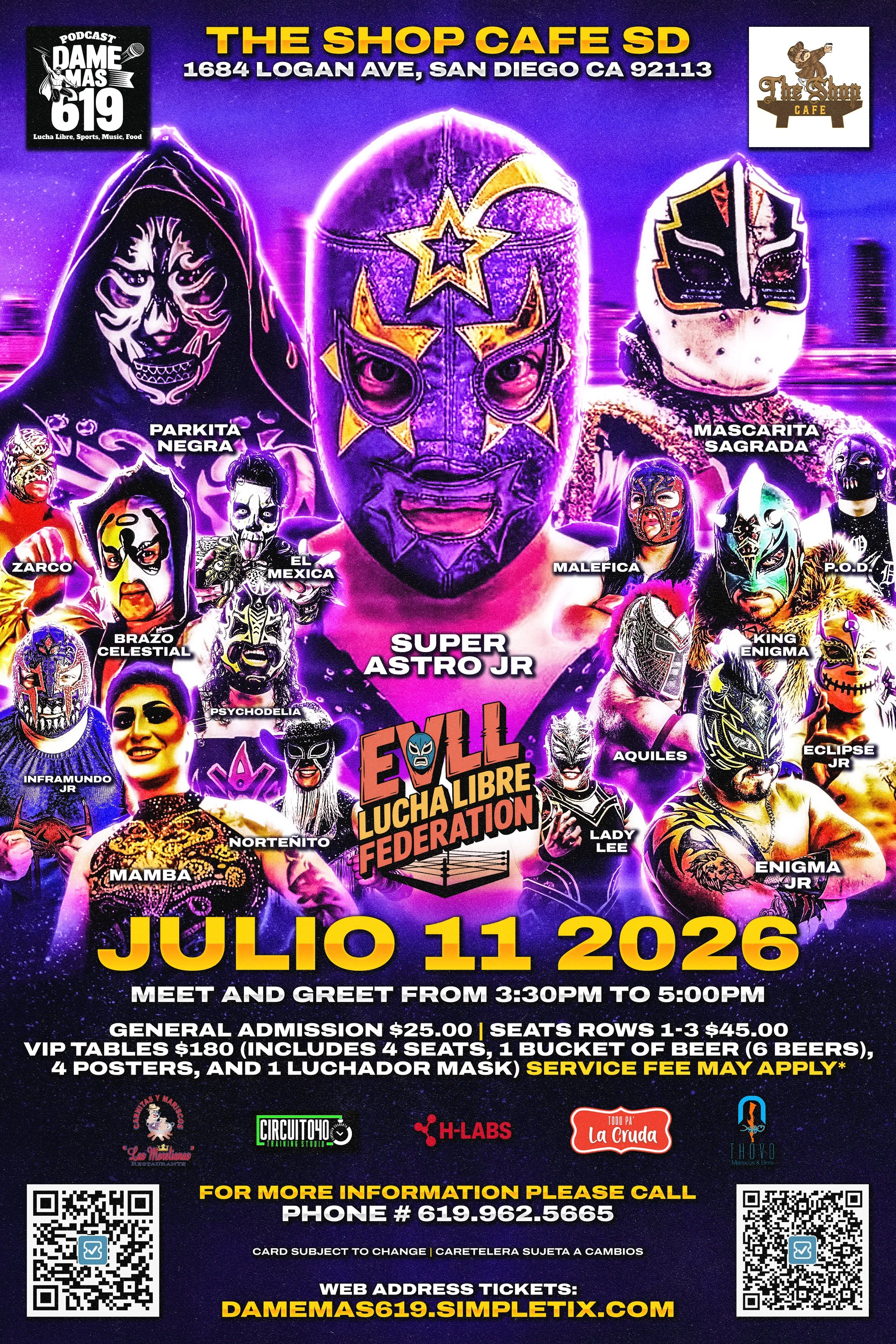 EVLL Lucha Libre Federation - Julio 11 2026
